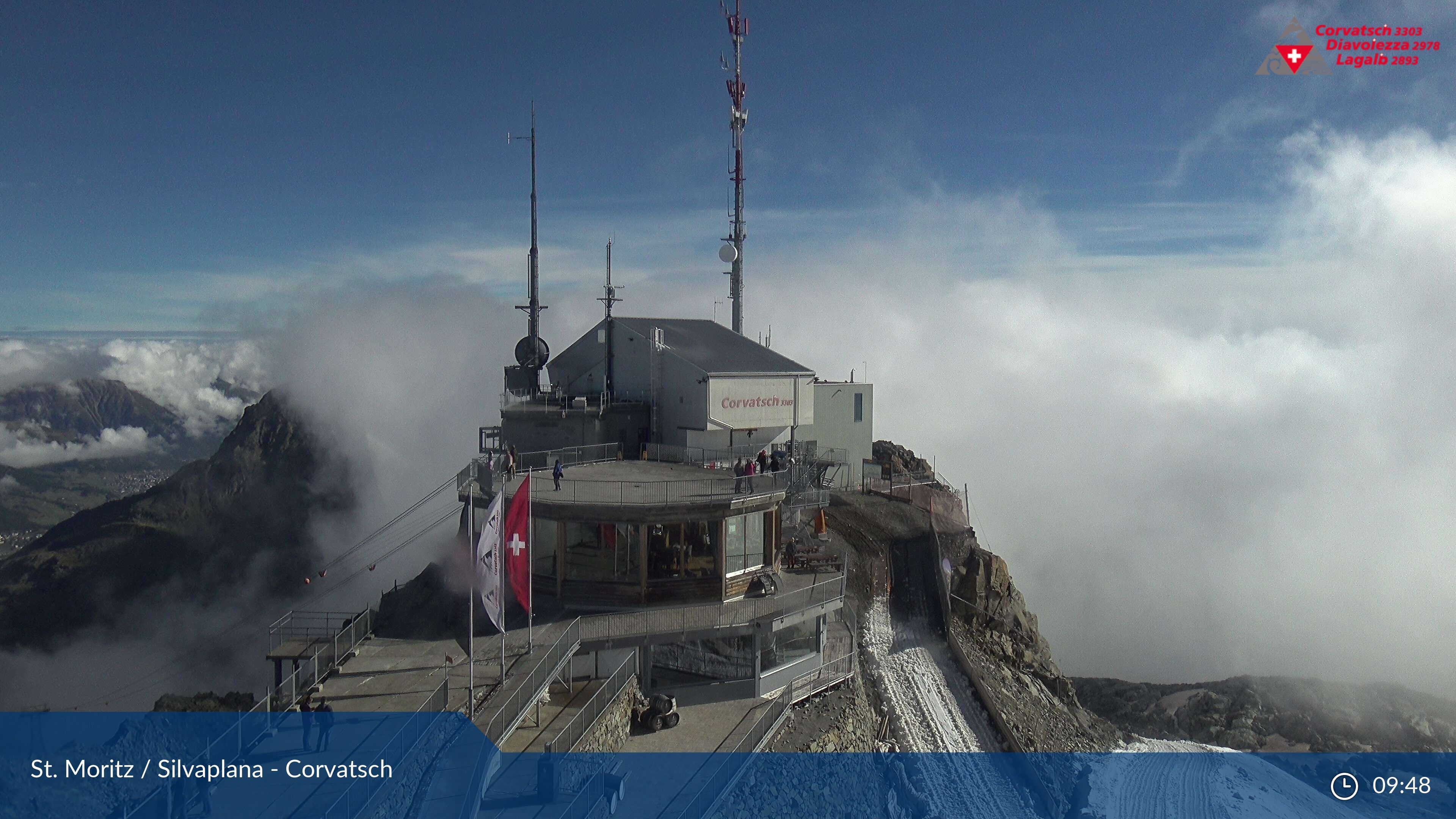 Silvaplana: Corvatsch - Corvatsch, Bergstation Corvatsch 3303