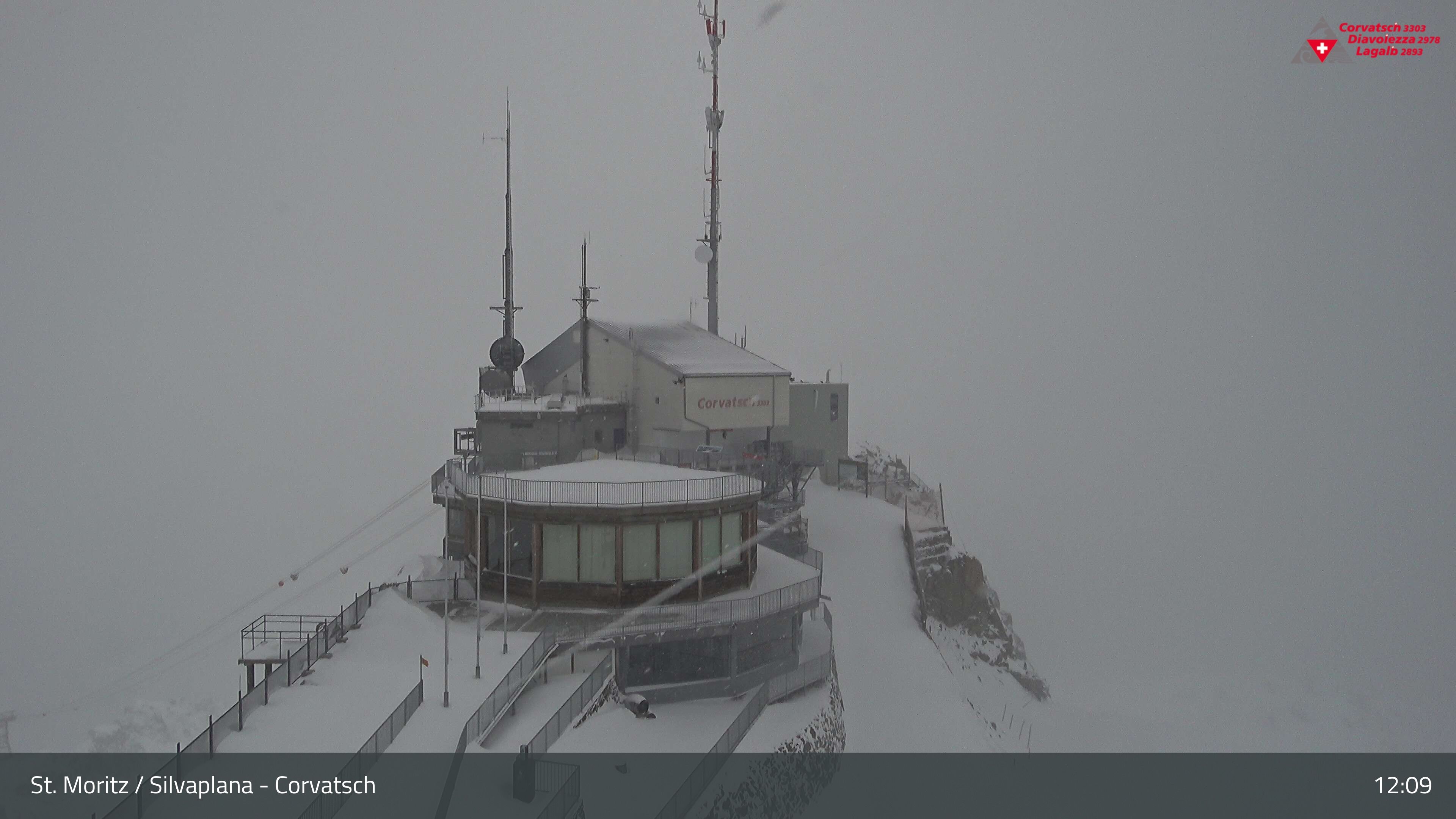 Silvaplana: Corvatsch - Corvatsch, Bergstation Corvatsch 3303