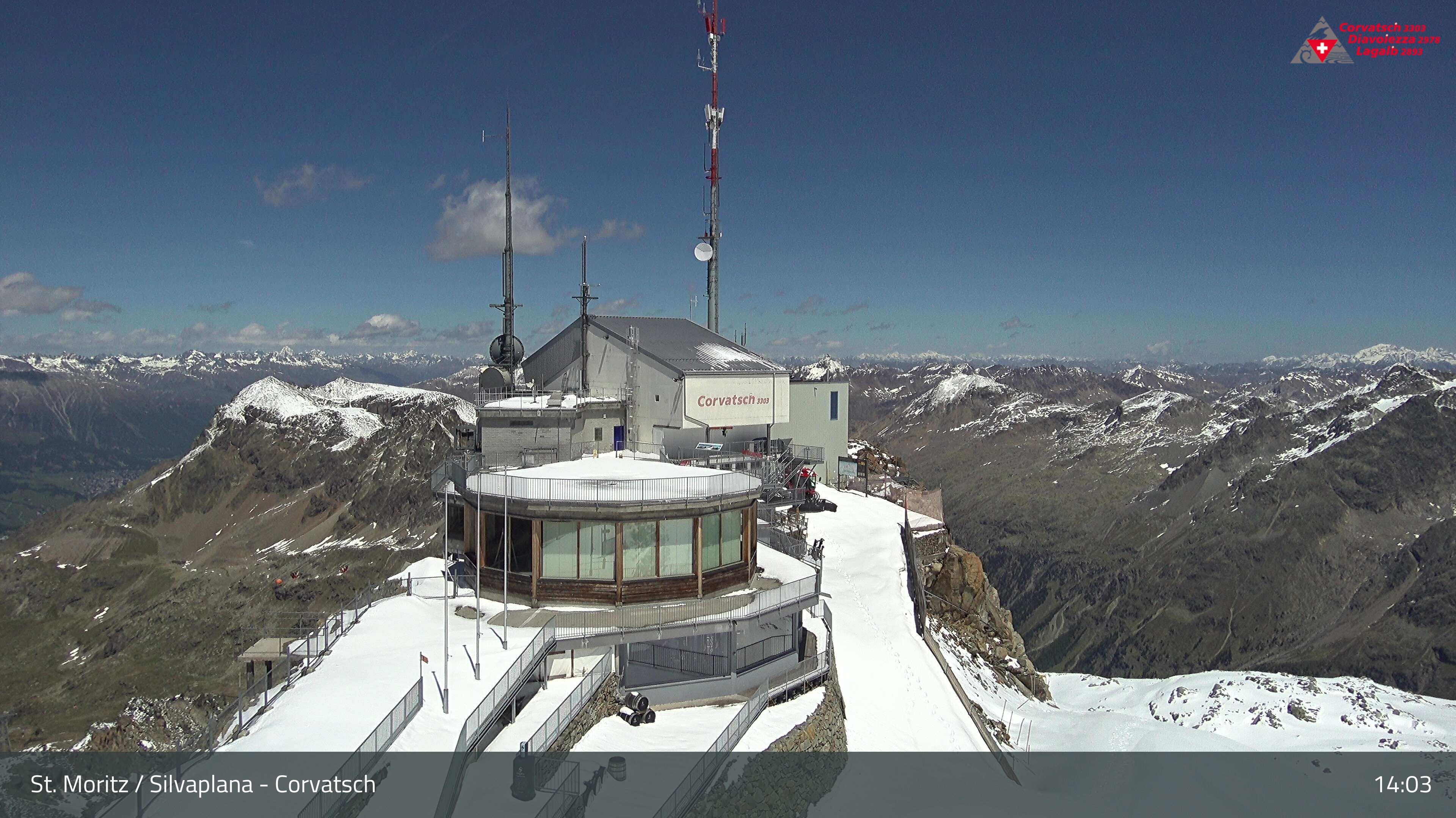 Silvaplana: Corvatsch - Corvatsch, Bergstation Corvatsch 3303