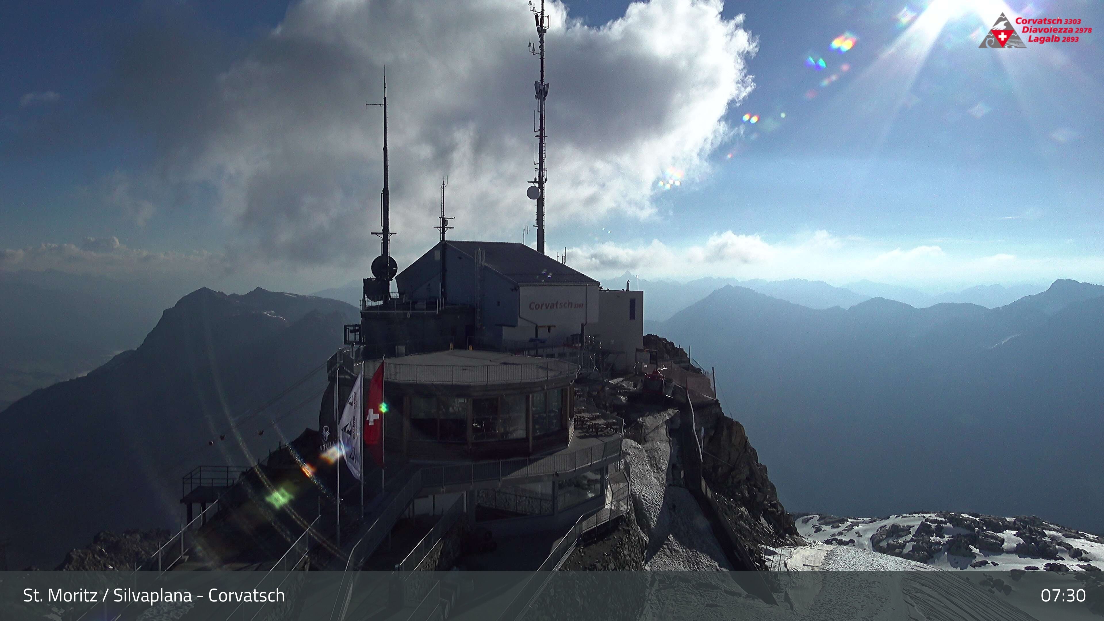Silvaplana: Corvatsch - Corvatsch, Bergstation Corvatsch 3303