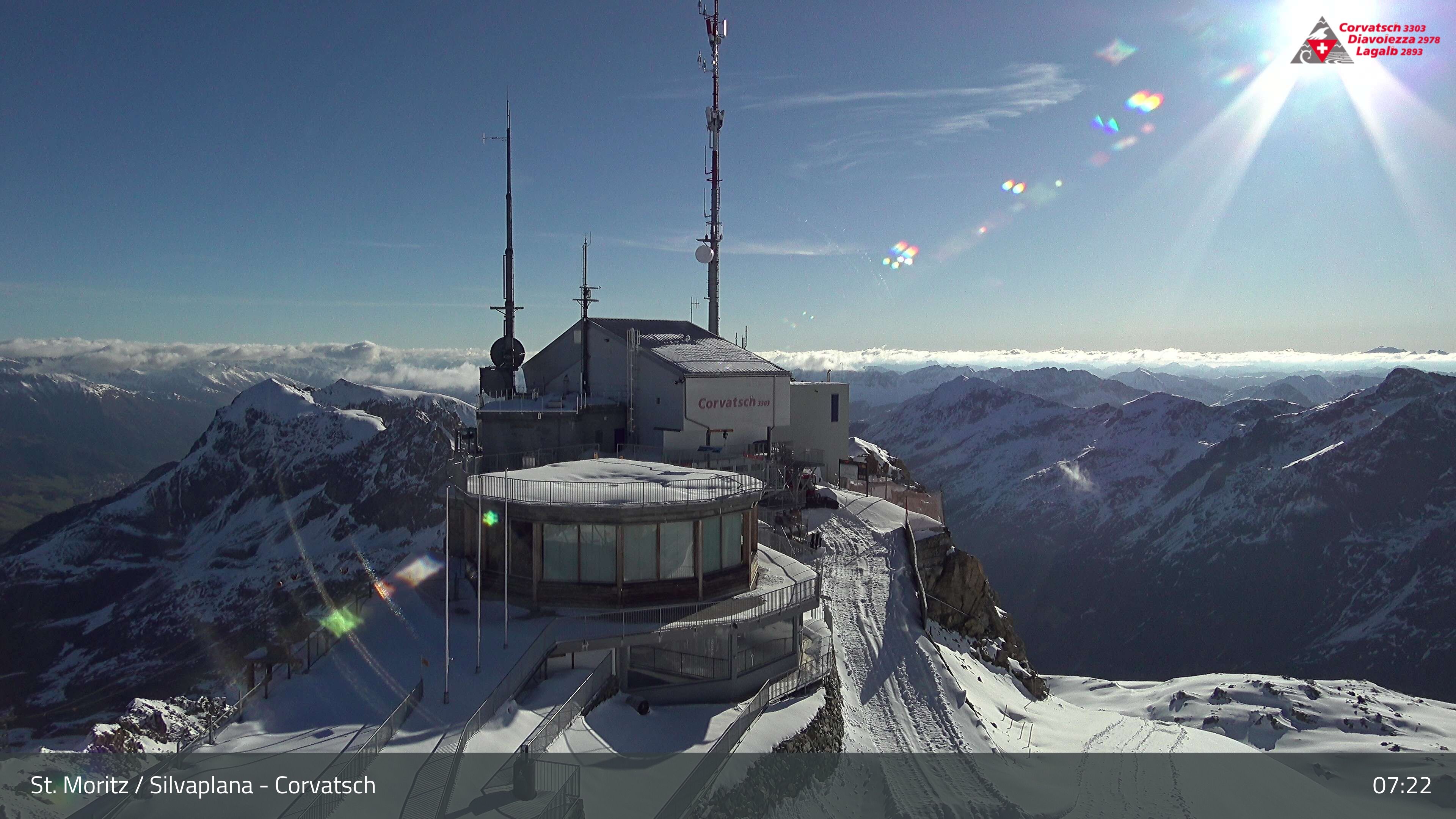 Silvaplana: Corvatsch - Corvatsch, Bergstation Corvatsch 3303