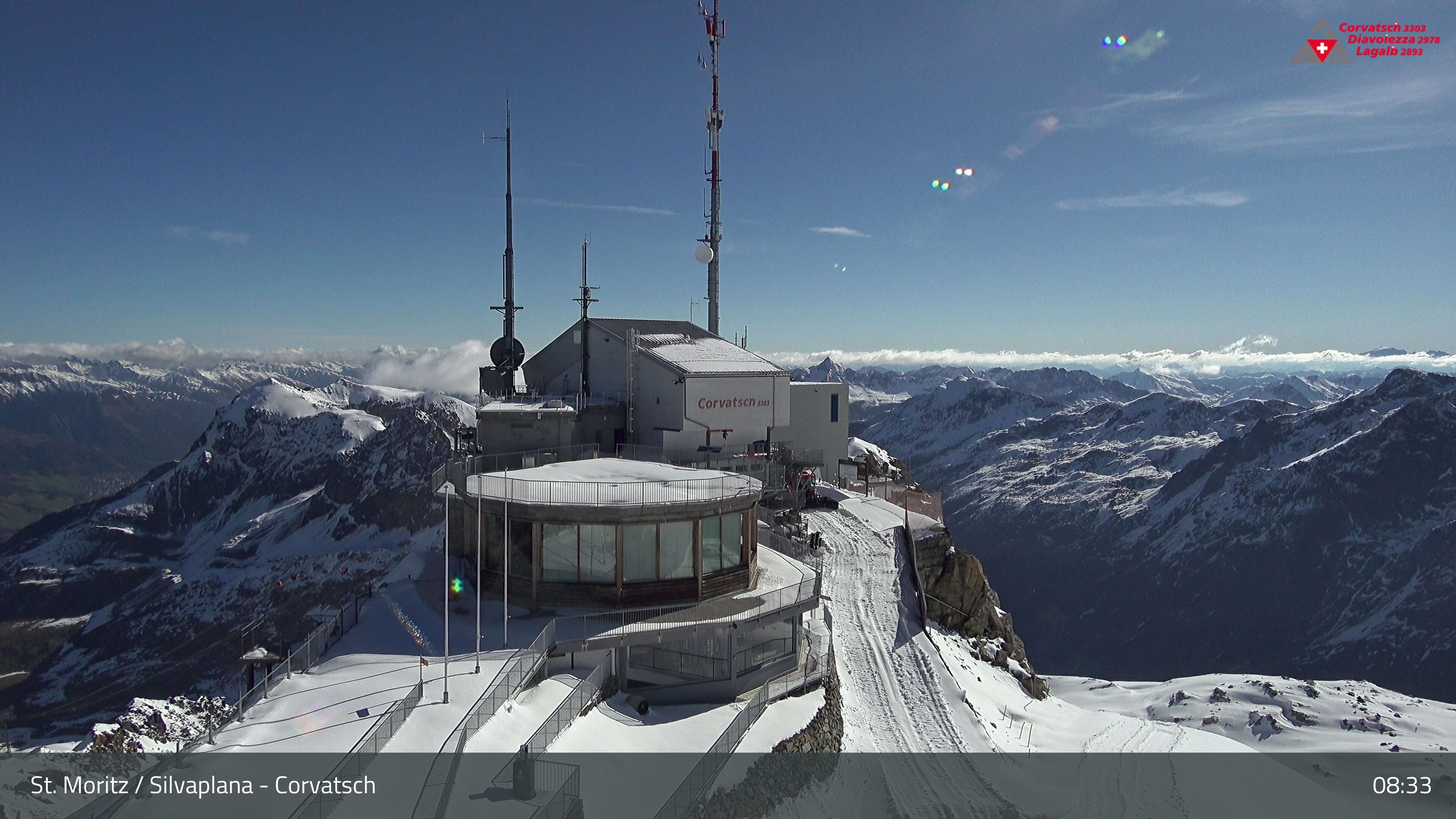 Silvaplana: Corvatsch - Corvatsch, Bergstation Corvatsch 3303