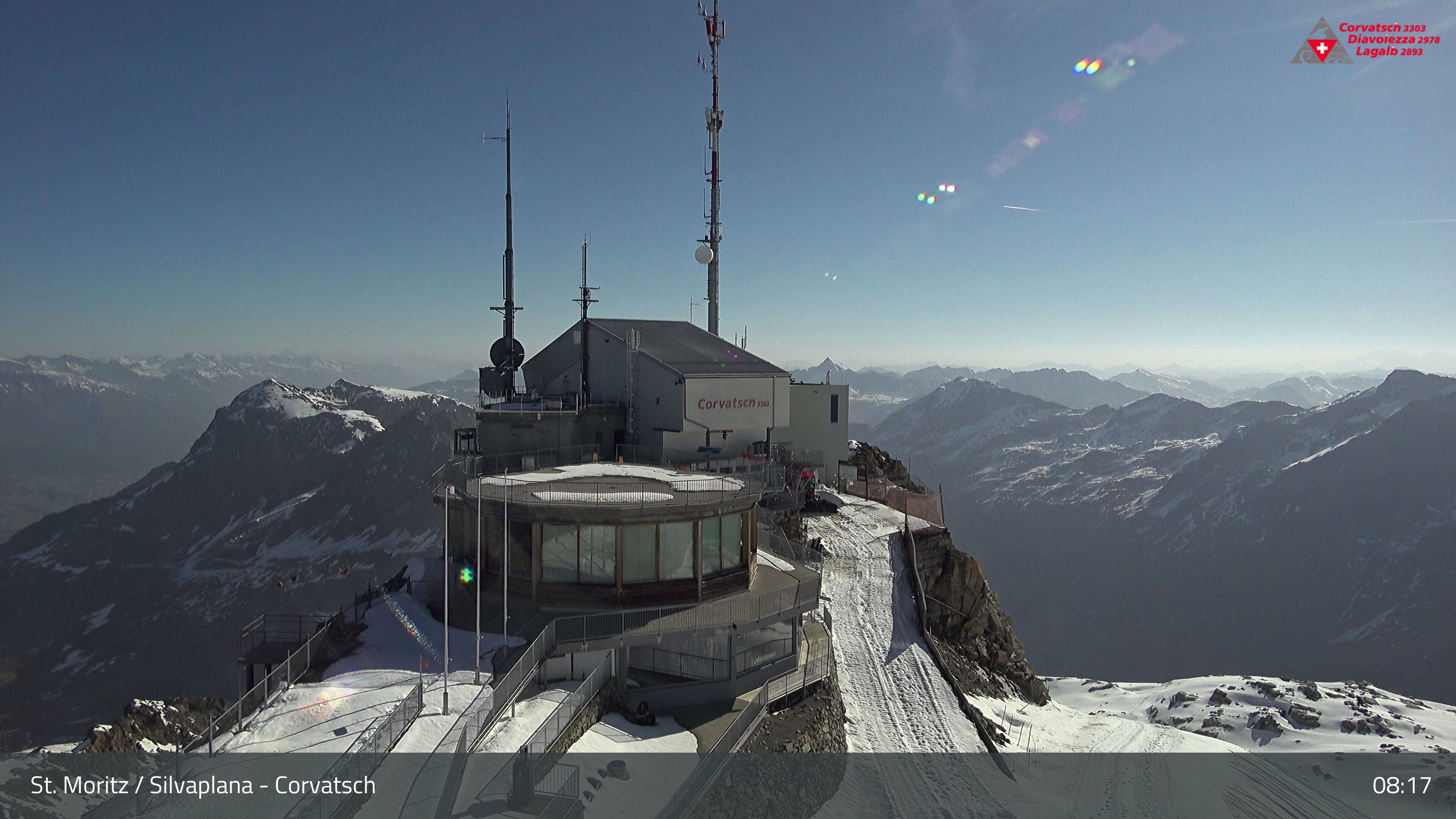 Silvaplana: Corvatsch - Corvatsch, Bergstation Corvatsch 3303