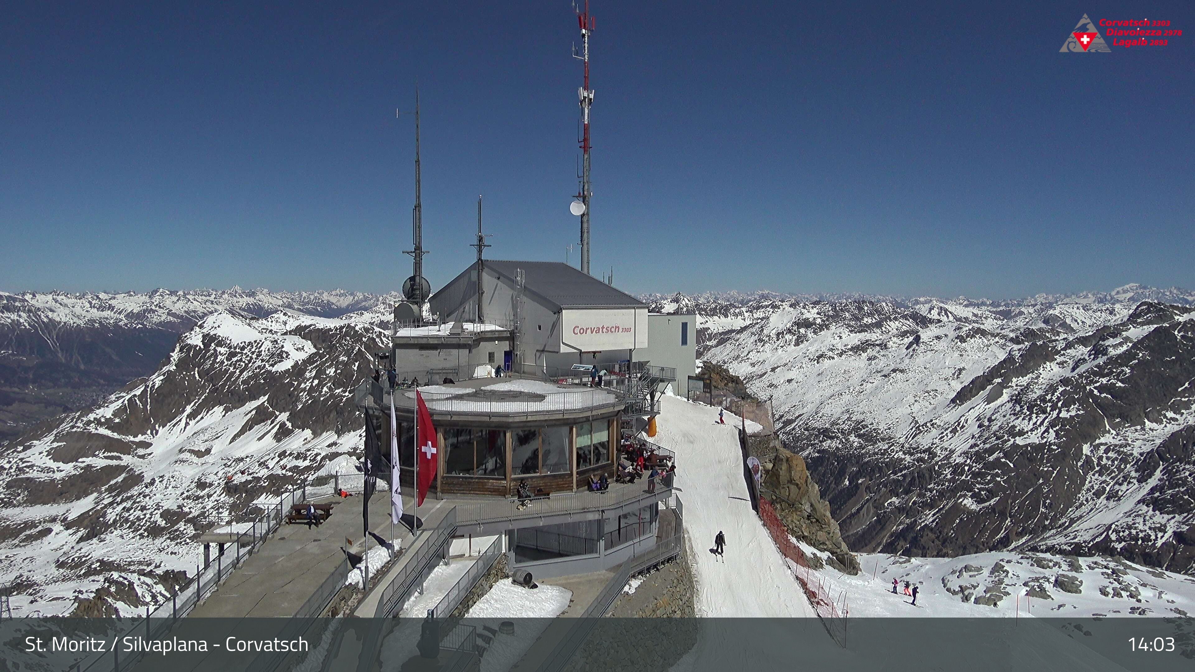 Silvaplana: Corvatsch - Corvatsch, Bergstation Corvatsch 3303