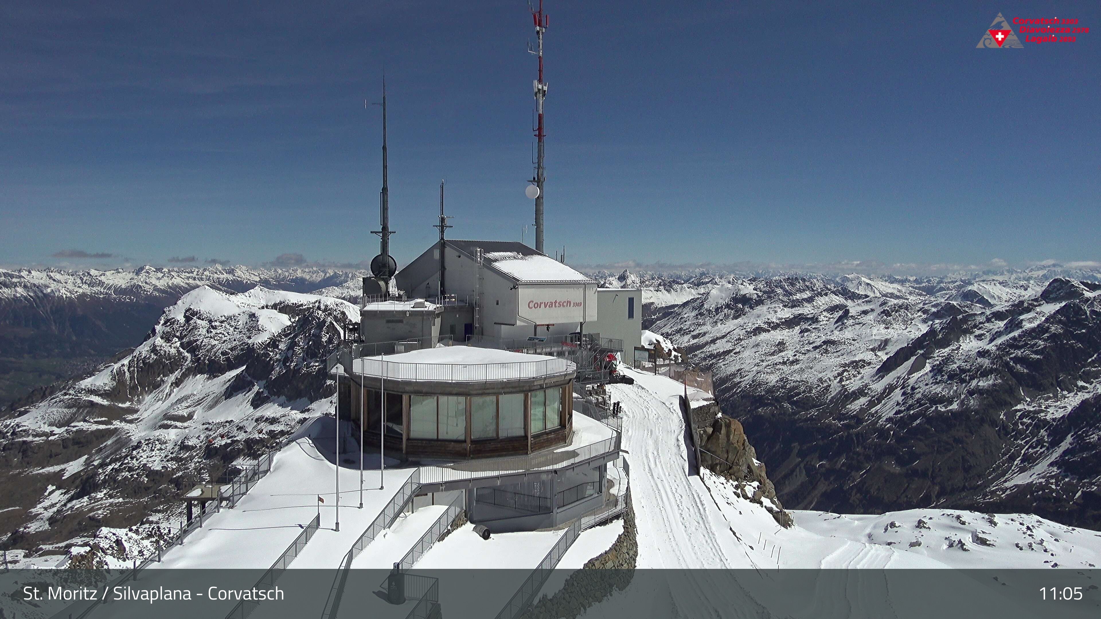 Silvaplana: Corvatsch - Corvatsch, Bergstation Corvatsch 3303