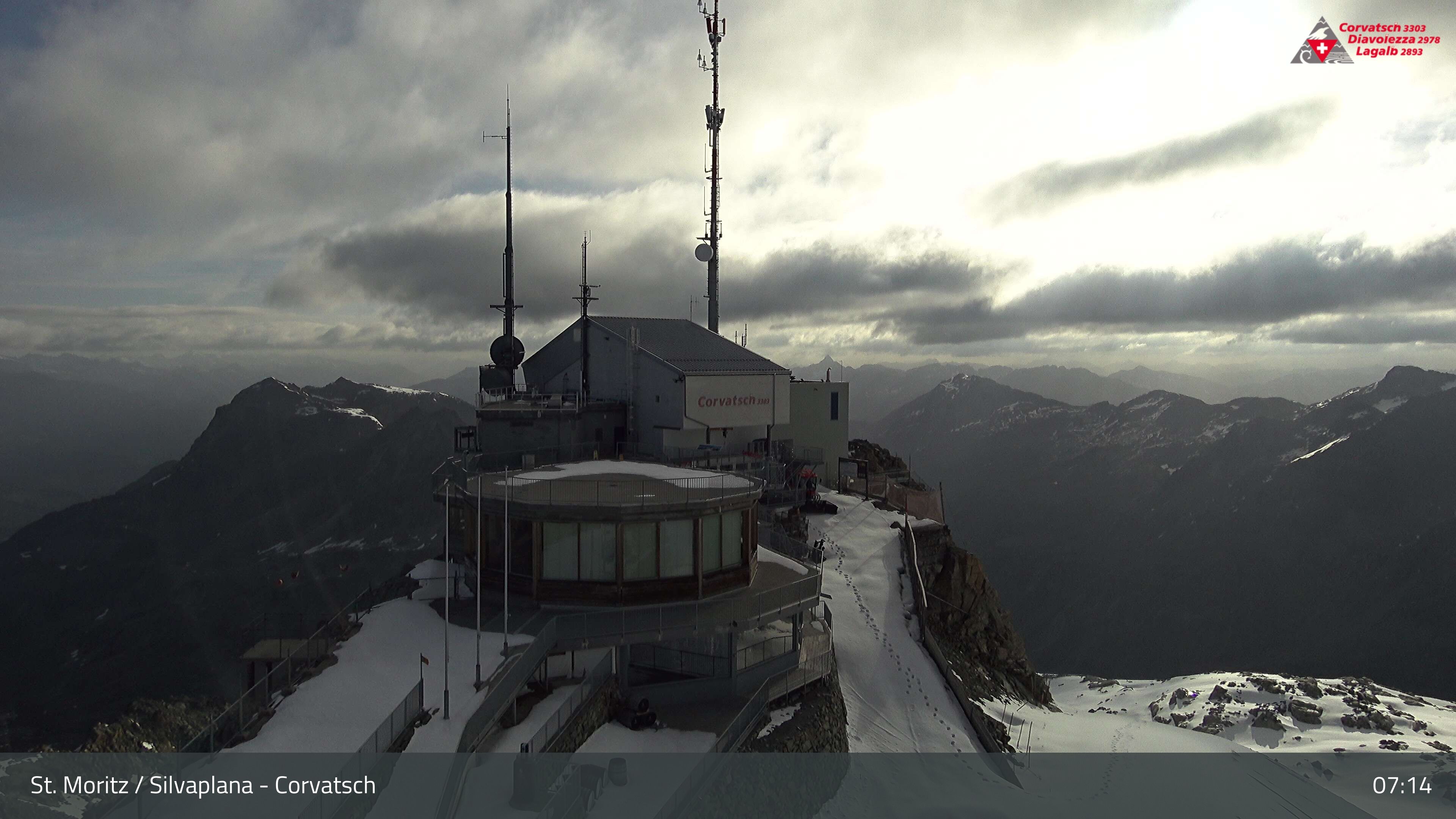 Silvaplana: Corvatsch - Corvatsch, Bergstation Corvatsch 3303