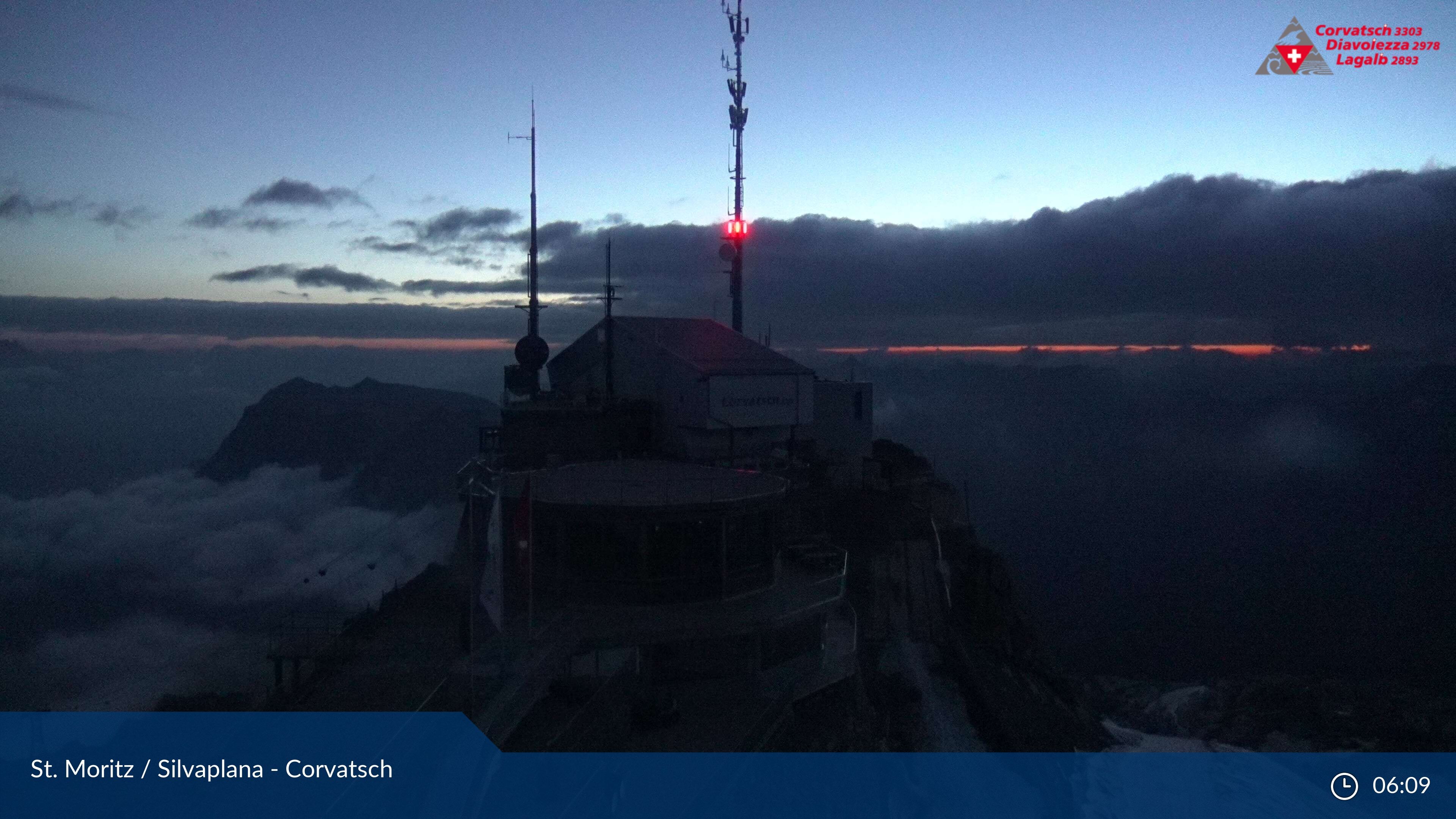 Silvaplana: Corvatsch - Corvatsch, Bergstation Corvatsch 3303