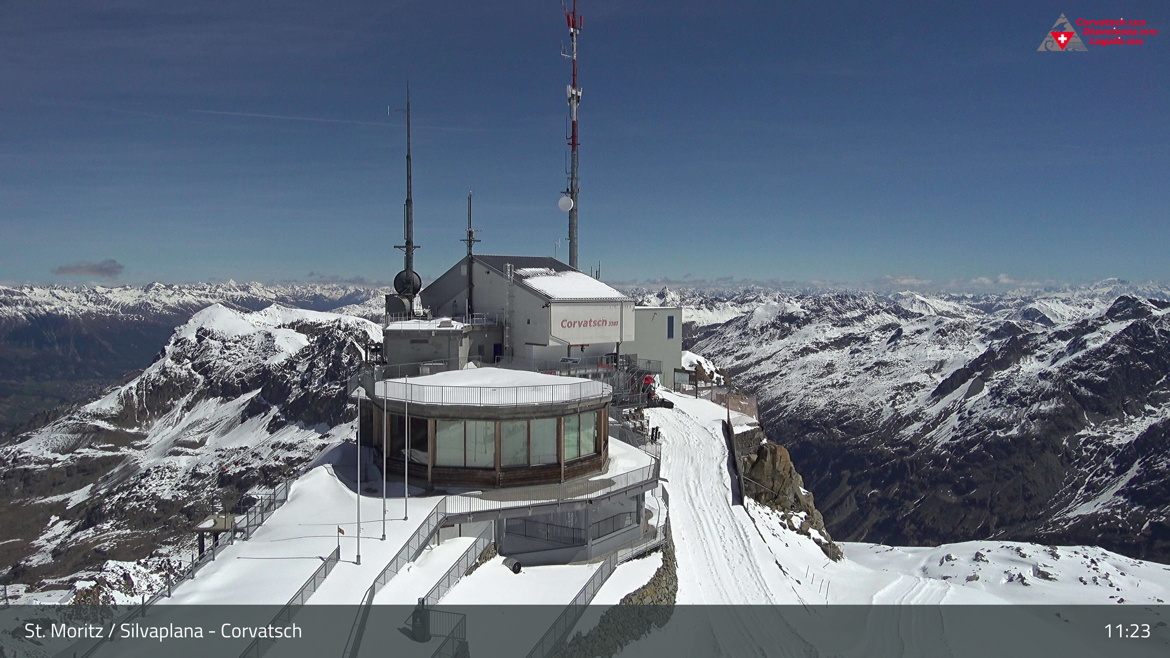 Silvaplana: Corvatsch - Corvatsch, Bergstation Corvatsch 3303
