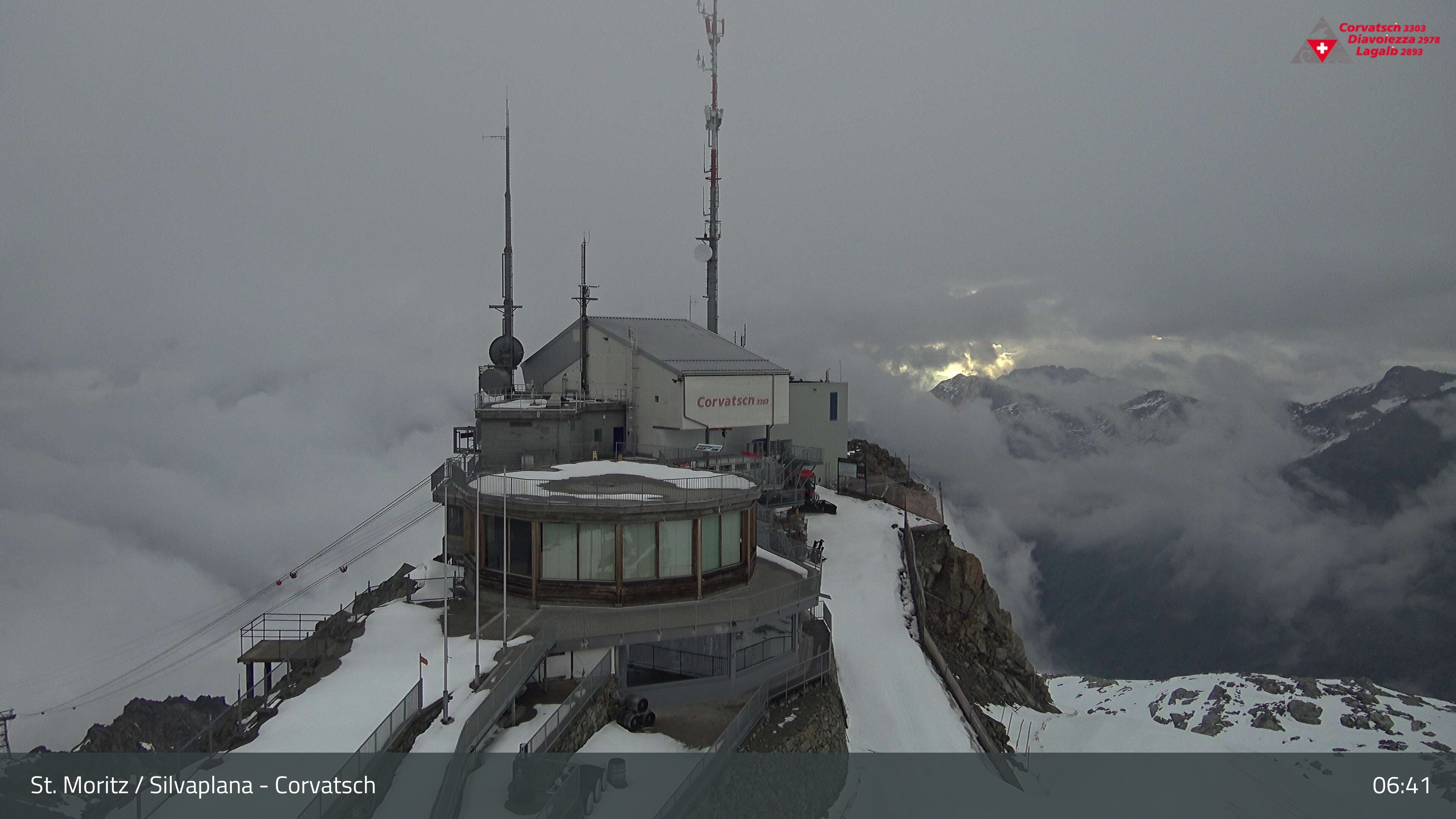 Silvaplana: Corvatsch - Corvatsch, Bergstation Corvatsch 3303