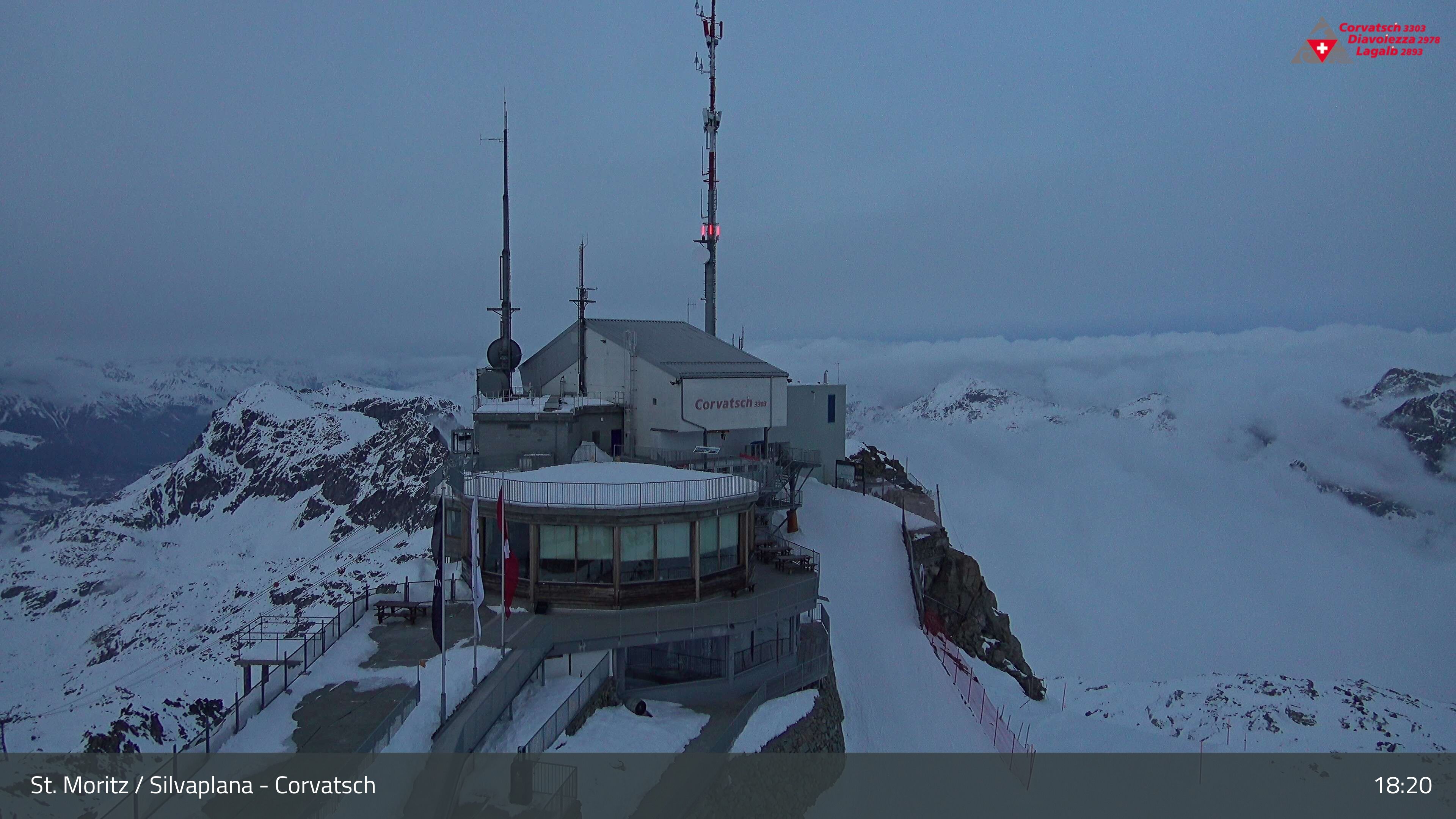 Silvaplana: Corvatsch - Corvatsch, Bergstation Corvatsch 3303