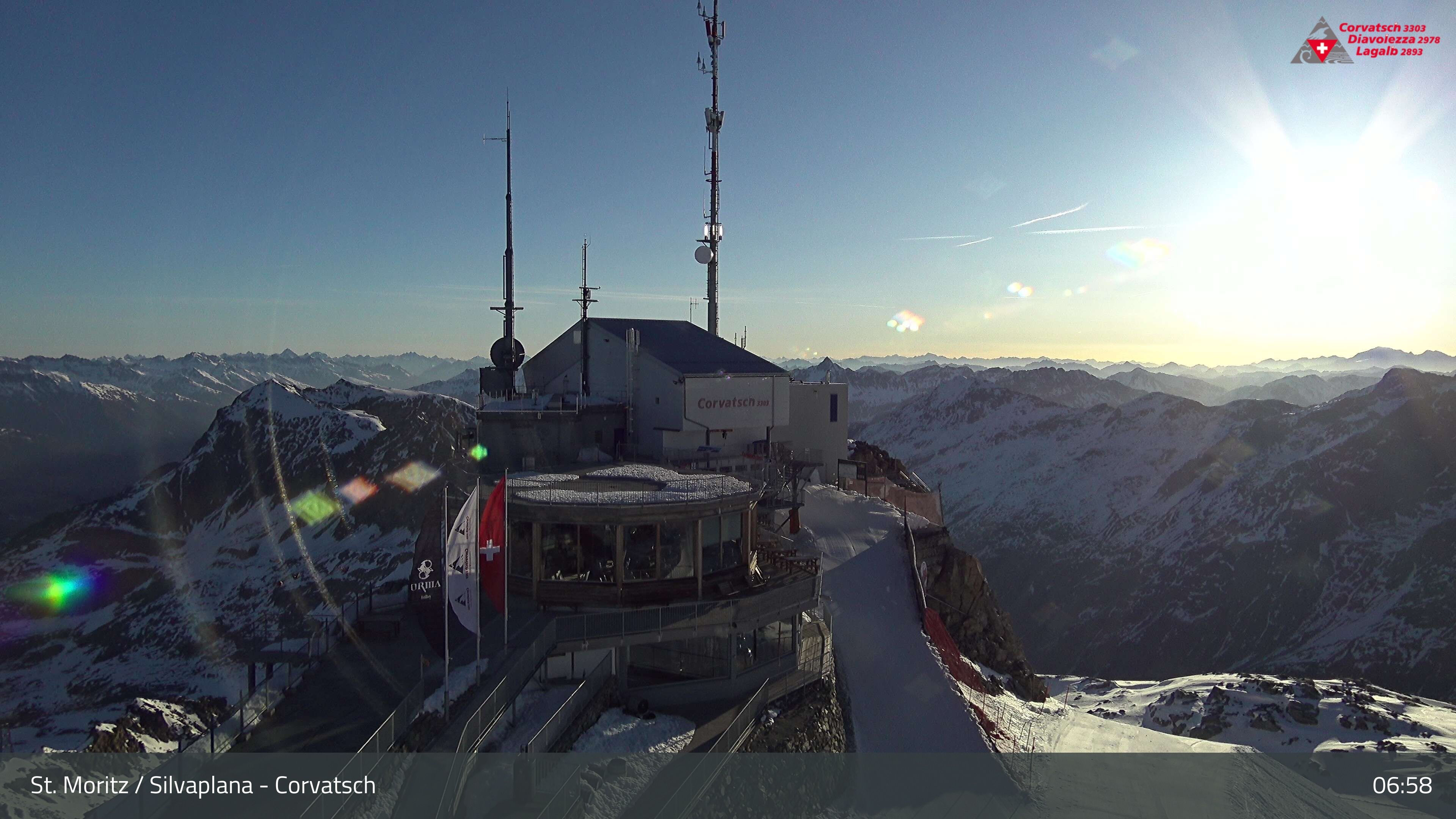 Silvaplana: Corvatsch - Corvatsch, Bergstation Corvatsch 3303