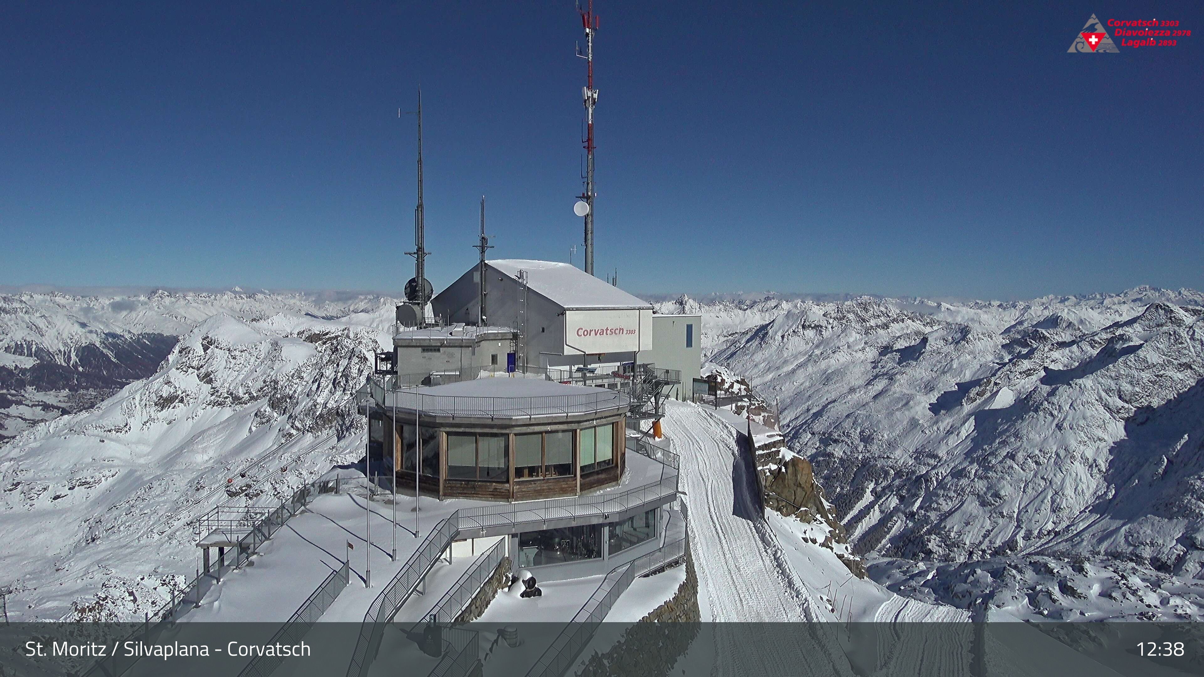 Silvaplana: Corvatsch - Corvatsch, Bergstation Corvatsch 3303