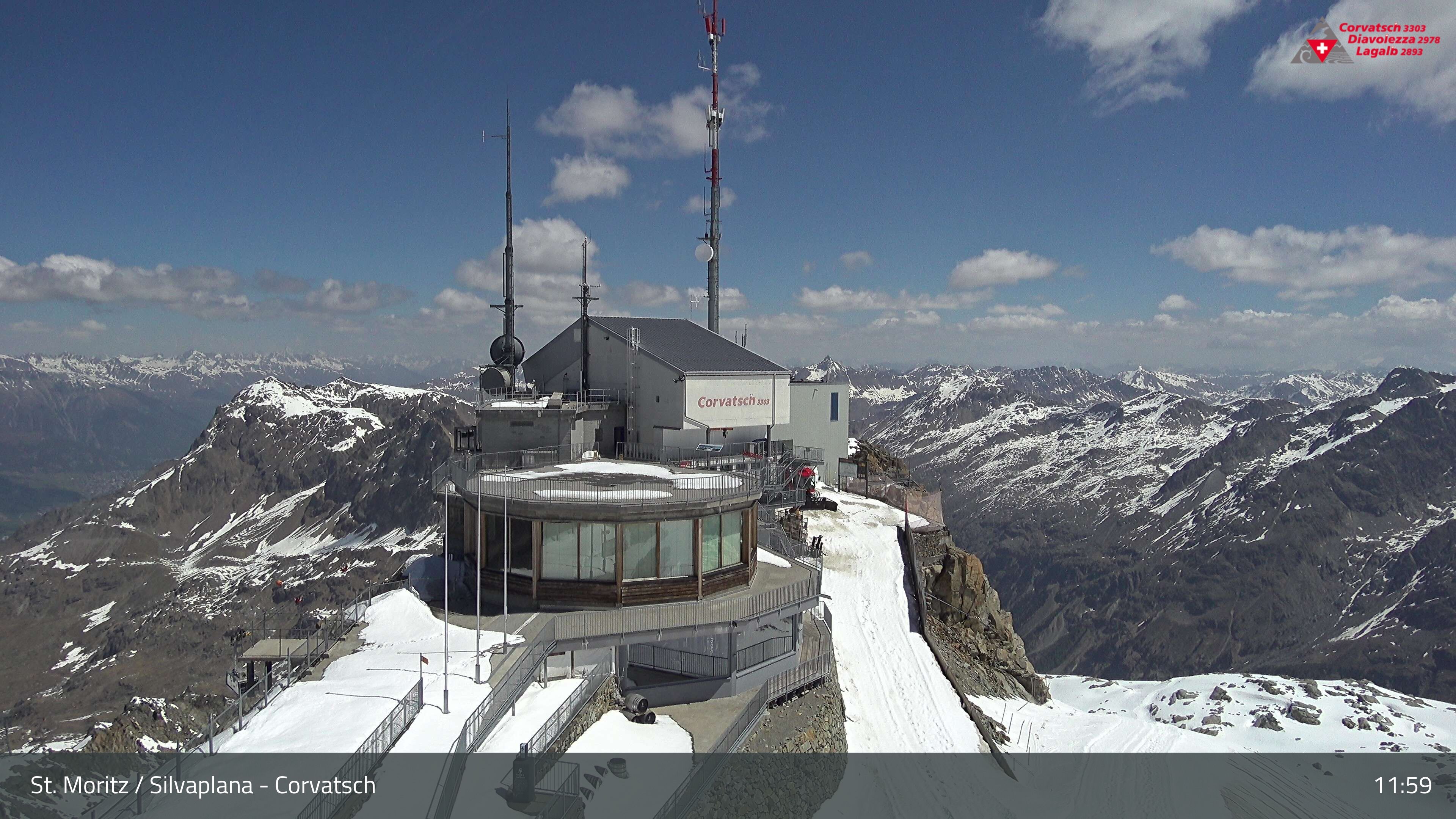 Silvaplana: Corvatsch - Corvatsch, Bergstation Corvatsch 3303
