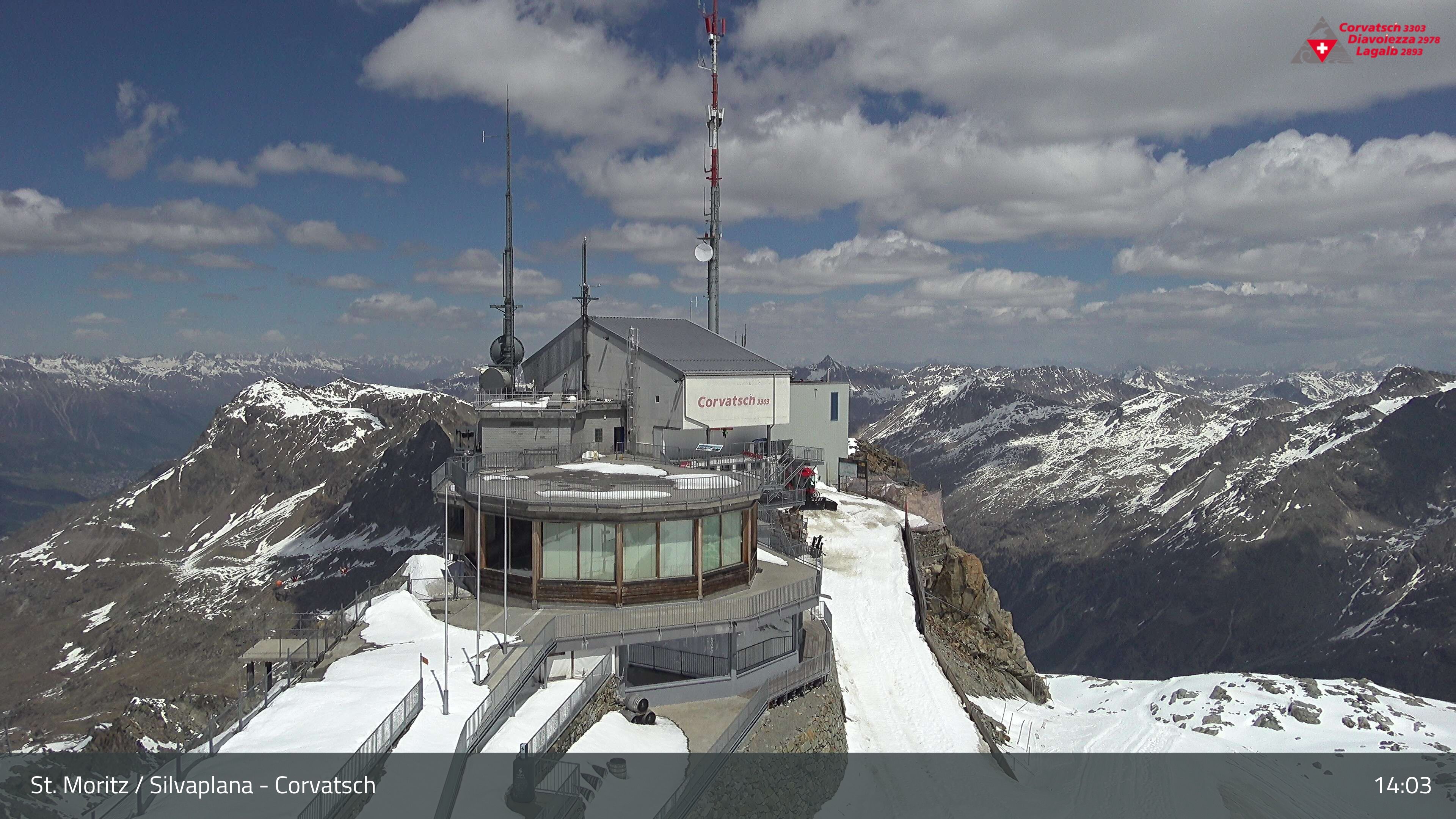 Silvaplana: Corvatsch - Corvatsch, Bergstation Corvatsch 3303