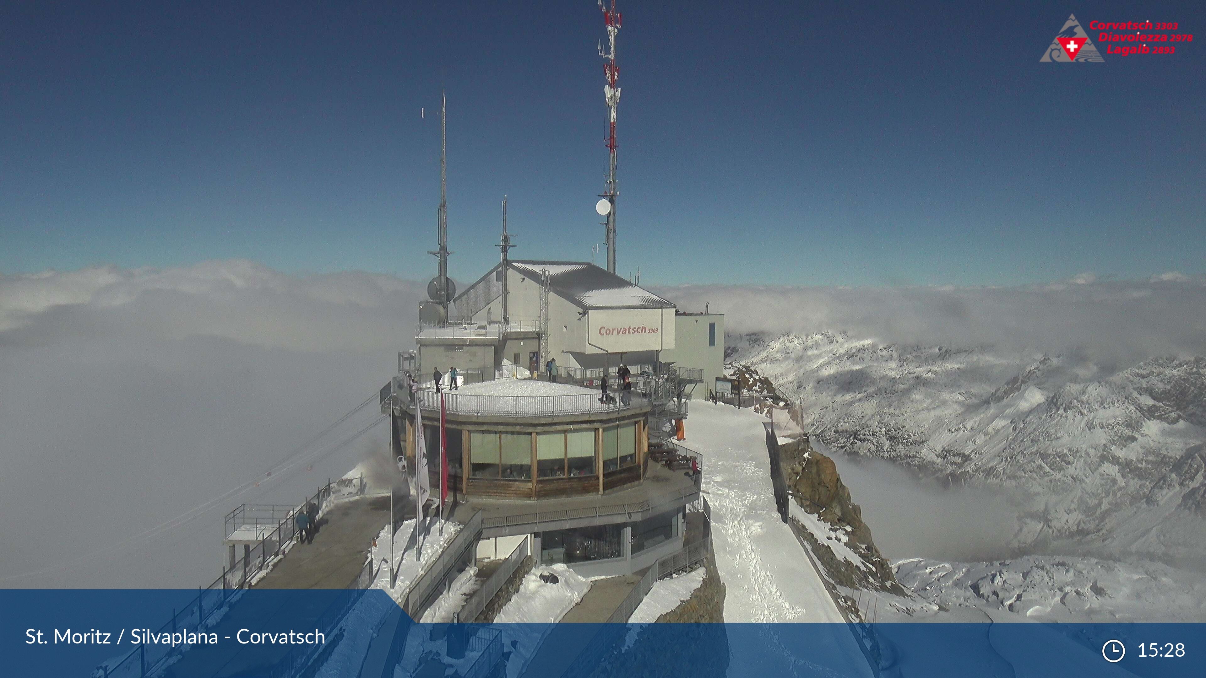 Silvaplana: Corvatsch - Corvatsch, Bergstation Corvatsch 3303