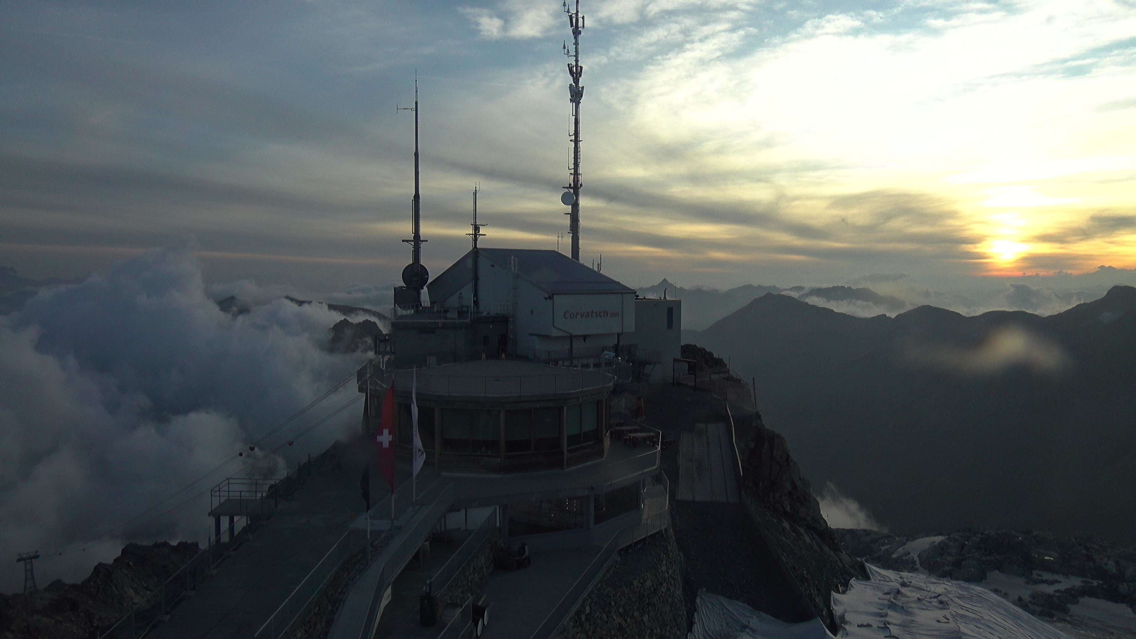 Silvaplana: Corvatsch - Corvatsch, Bergstation Corvatsch 3303