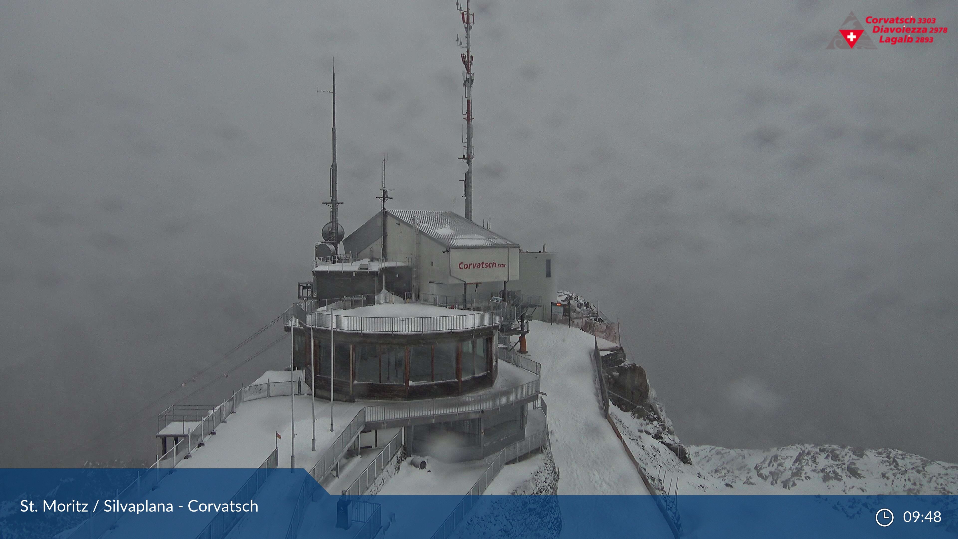 Silvaplana: Corvatsch - Corvatsch, Bergstation Corvatsch 3303