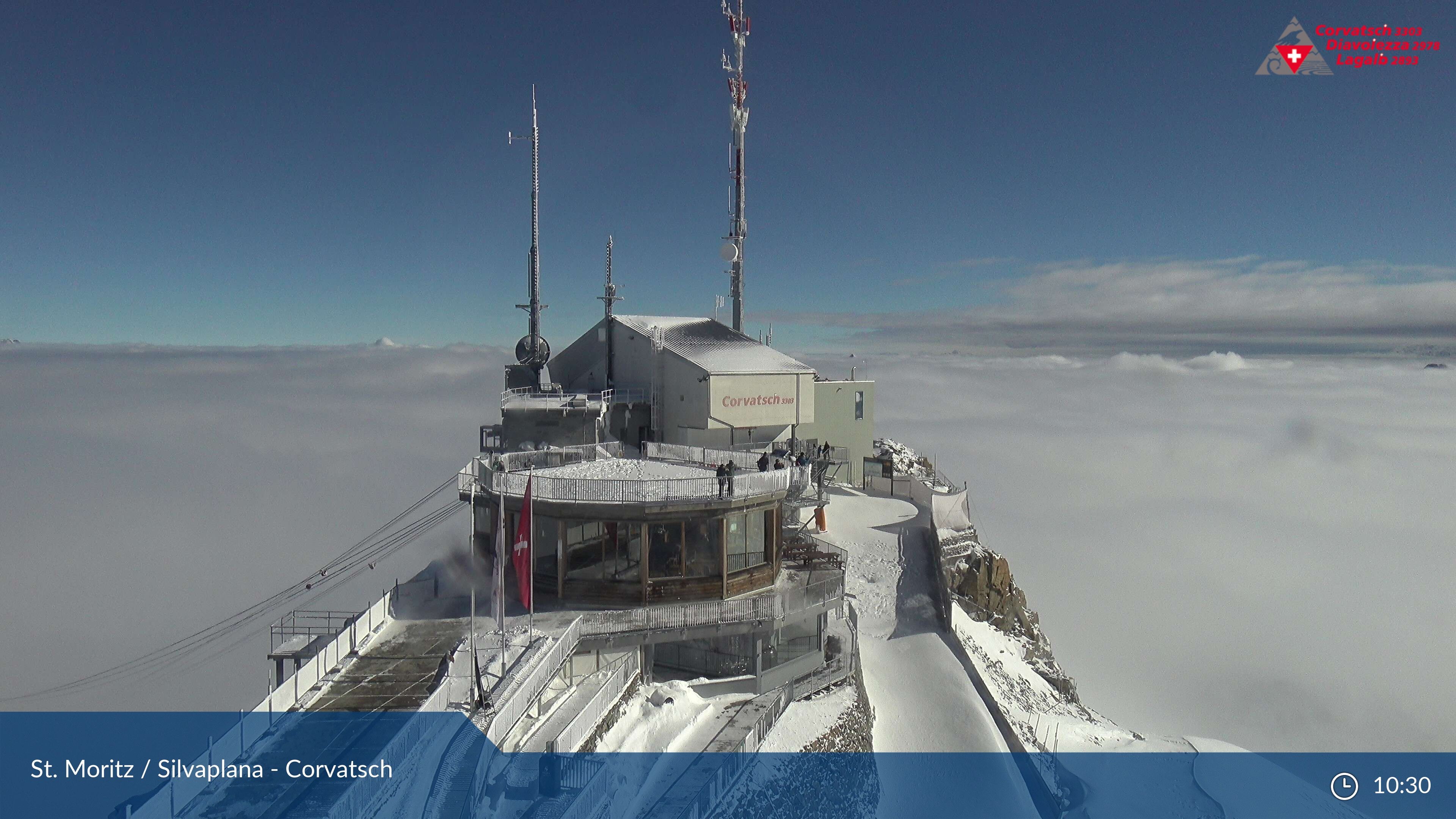 Silvaplana: Corvatsch - Corvatsch, Bergstation Corvatsch 3303