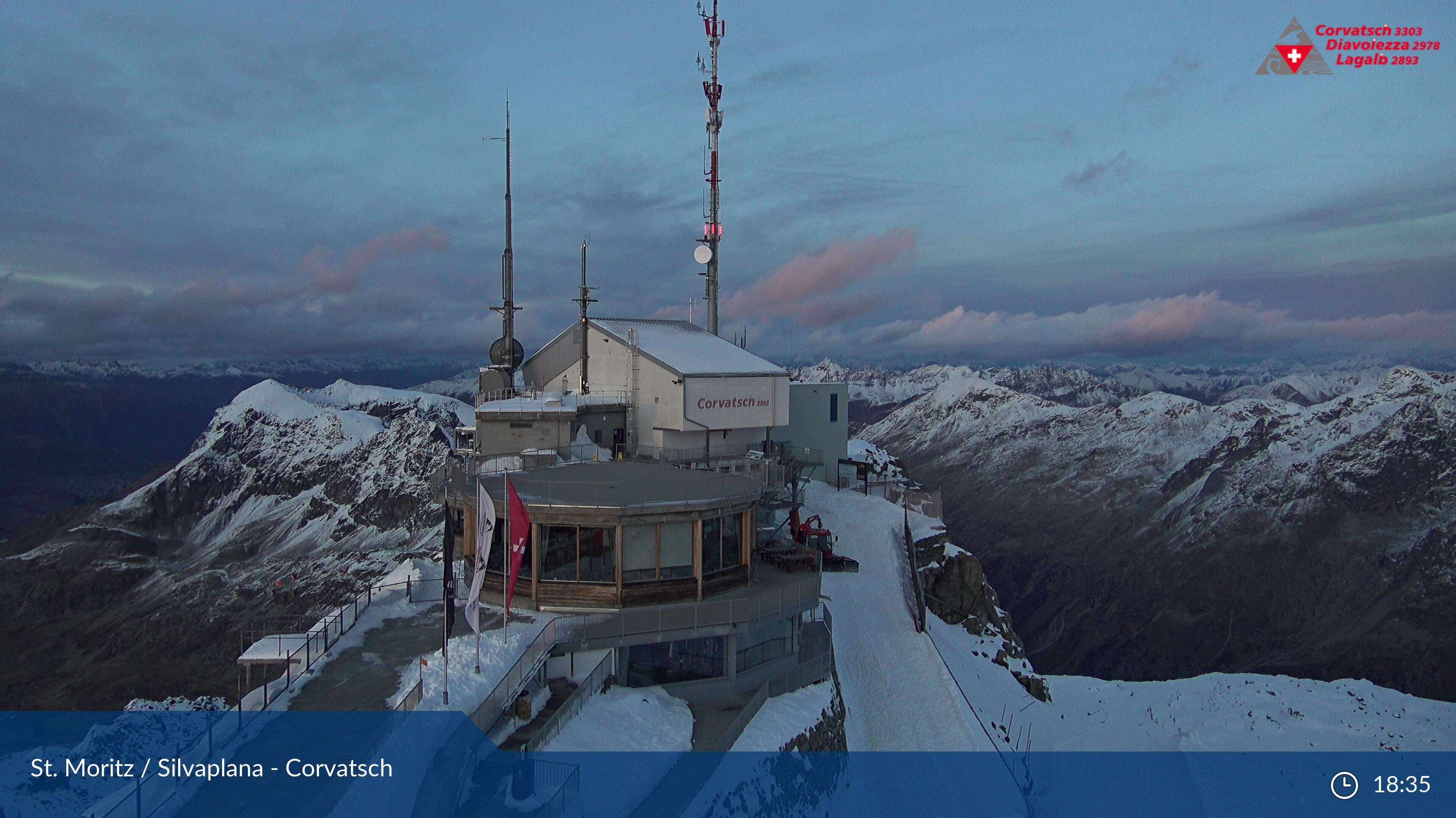 Silvaplana: Corvatsch - Corvatsch, Bergstation Corvatsch 3303