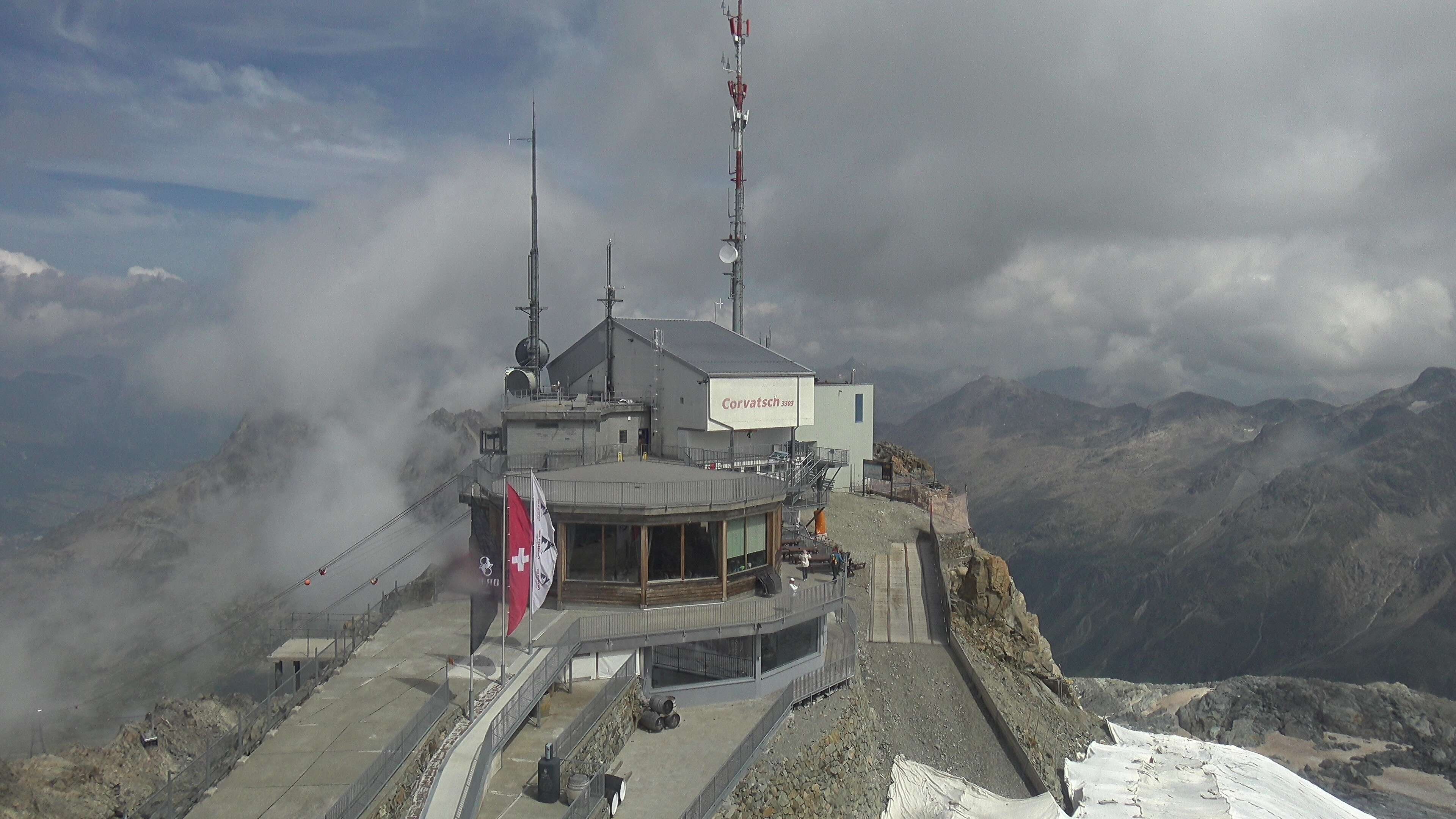 Silvaplana: Corvatsch - Corvatsch, Bergstation Corvatsch 3303