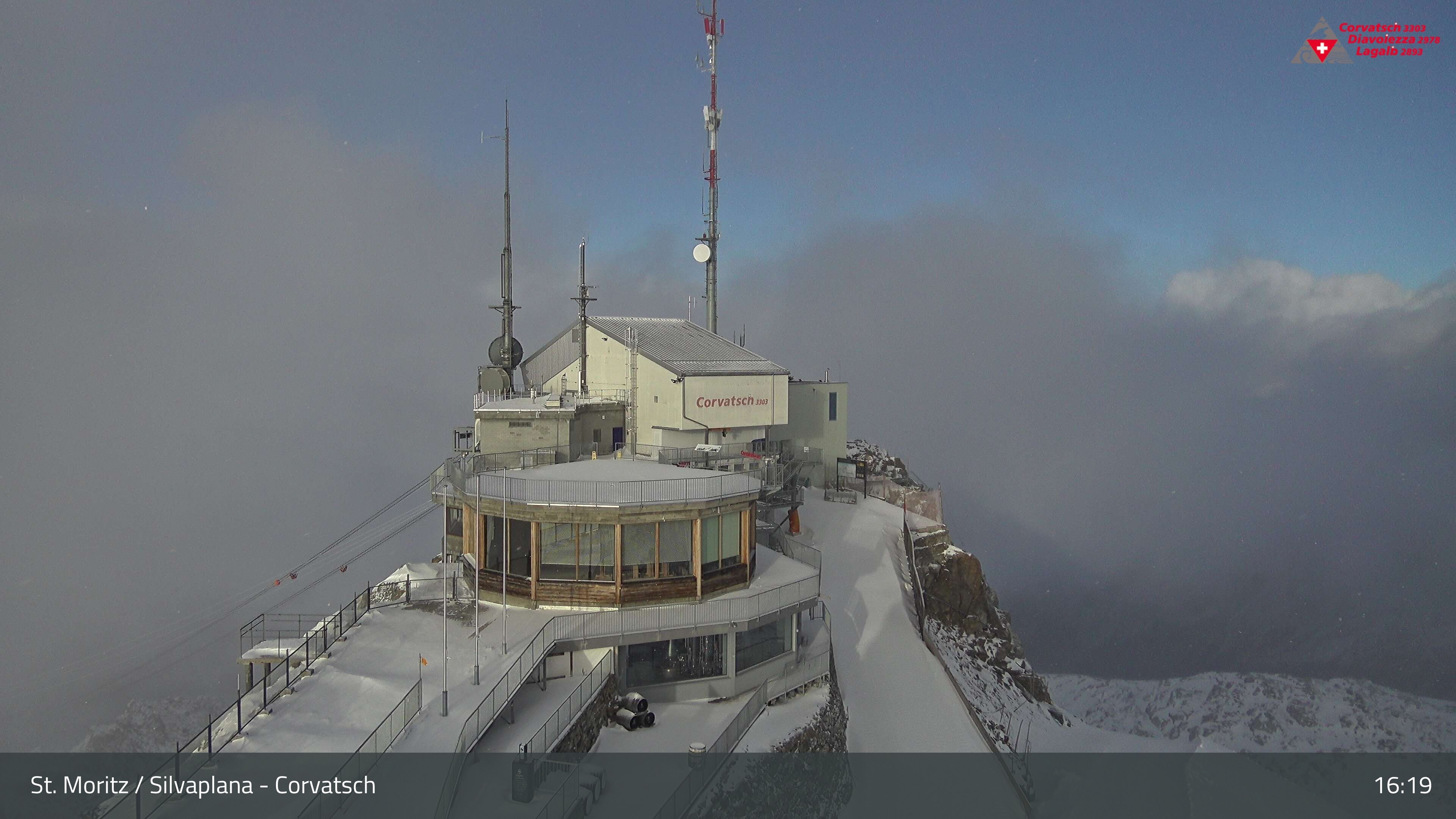 Silvaplana: Corvatsch - Corvatsch, Bergstation Corvatsch 3303