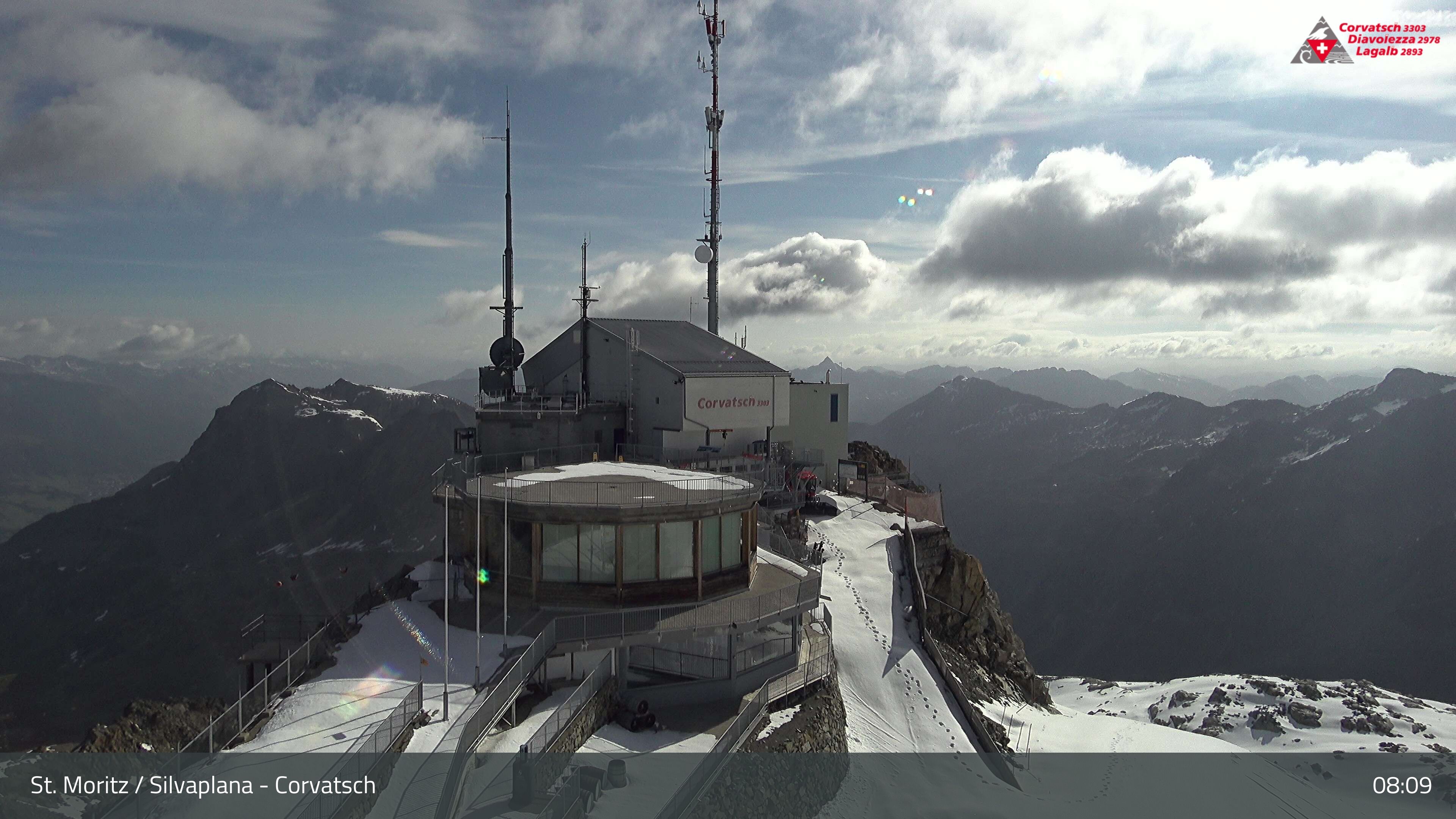 Silvaplana: Corvatsch - Corvatsch, Bergstation Corvatsch 3303