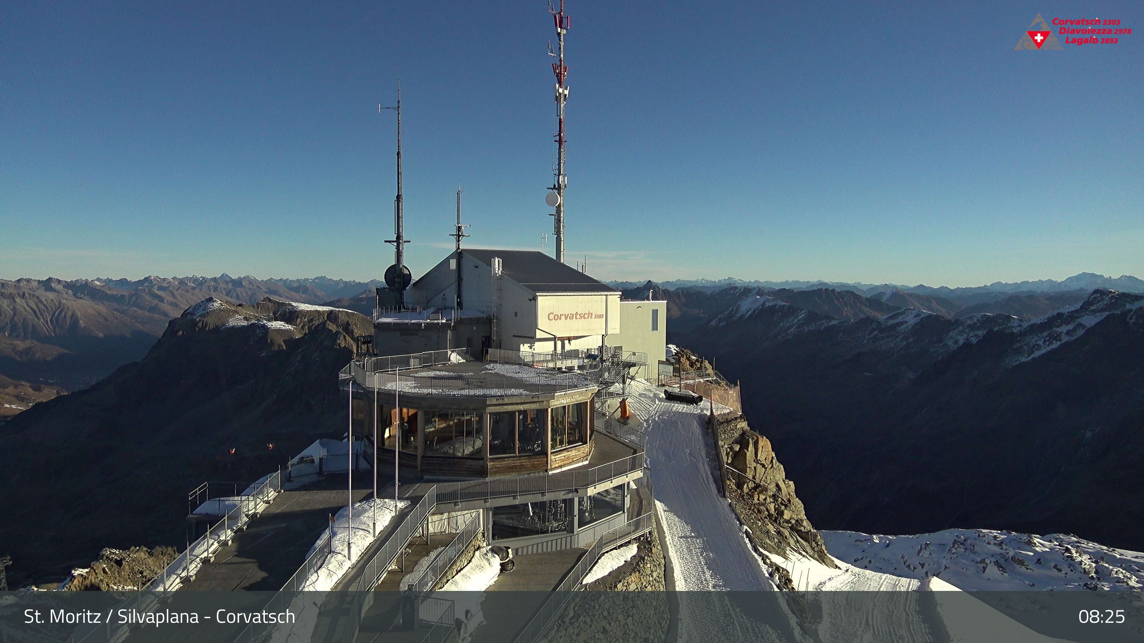 Silvaplana: Corvatsch - Corvatsch, Bergstation Corvatsch 3303