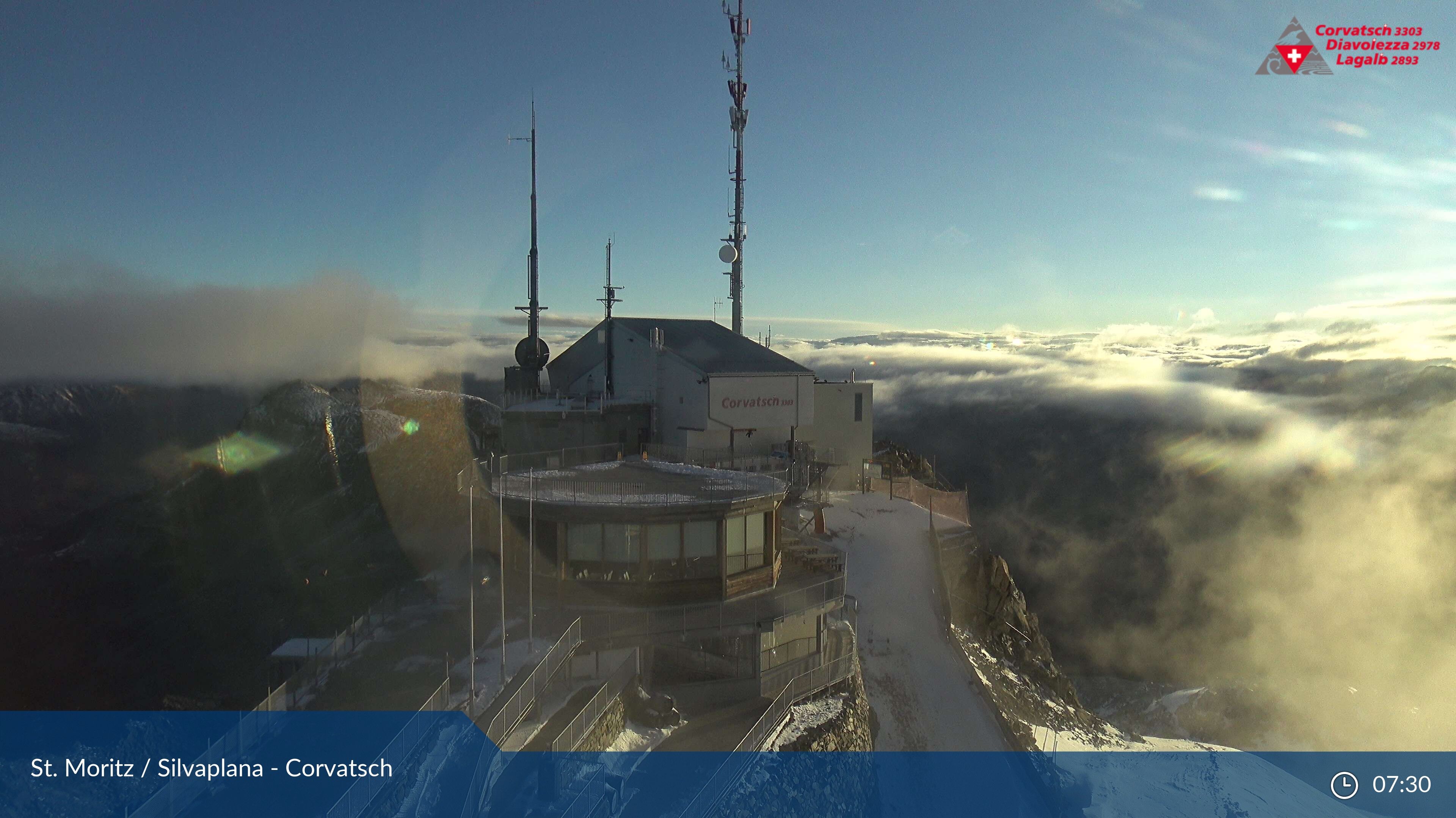 Silvaplana: Corvatsch - Corvatsch, Bergstation Corvatsch 3303