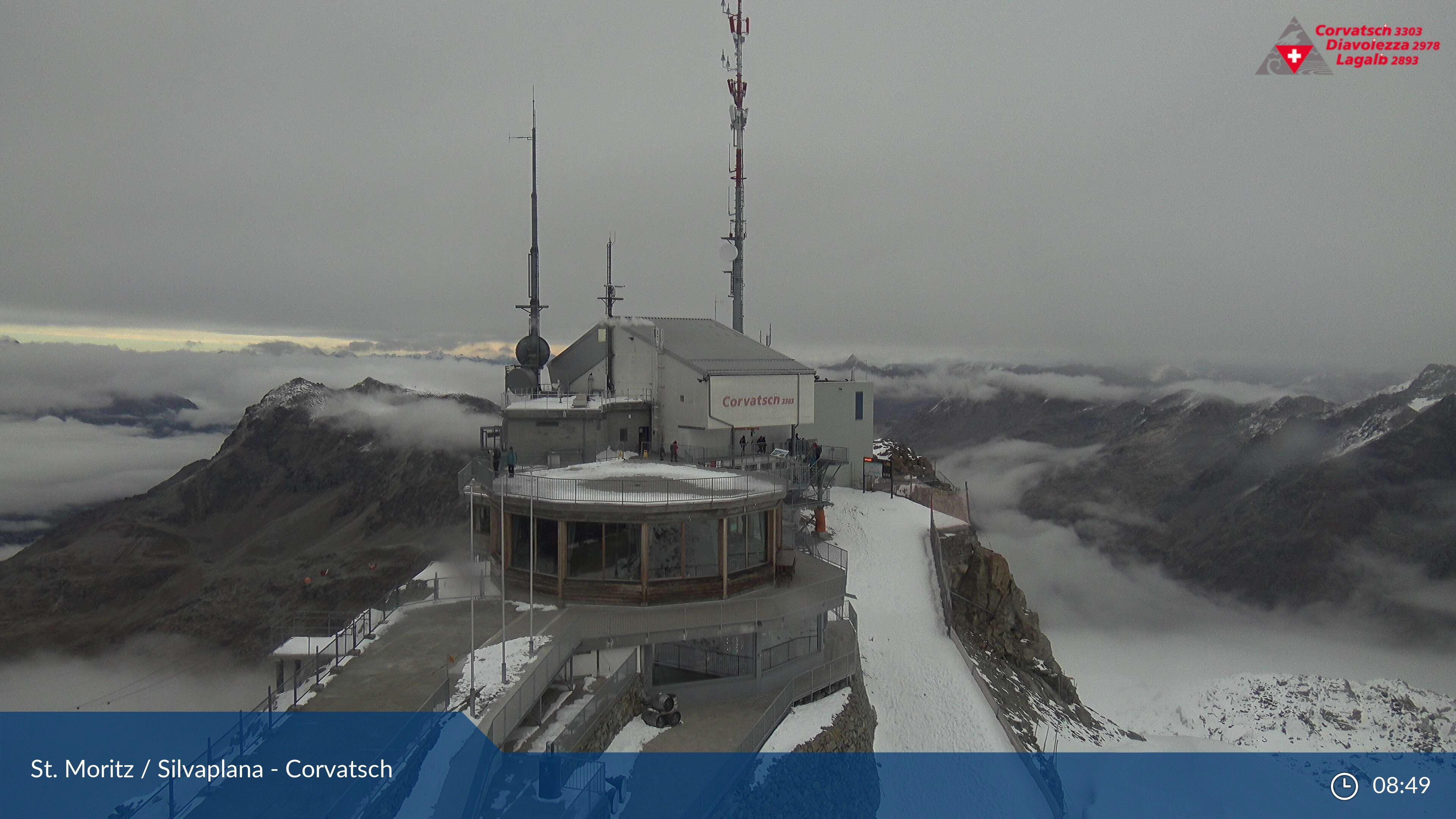 Silvaplana: Corvatsch - Corvatsch, Bergstation Corvatsch 3303