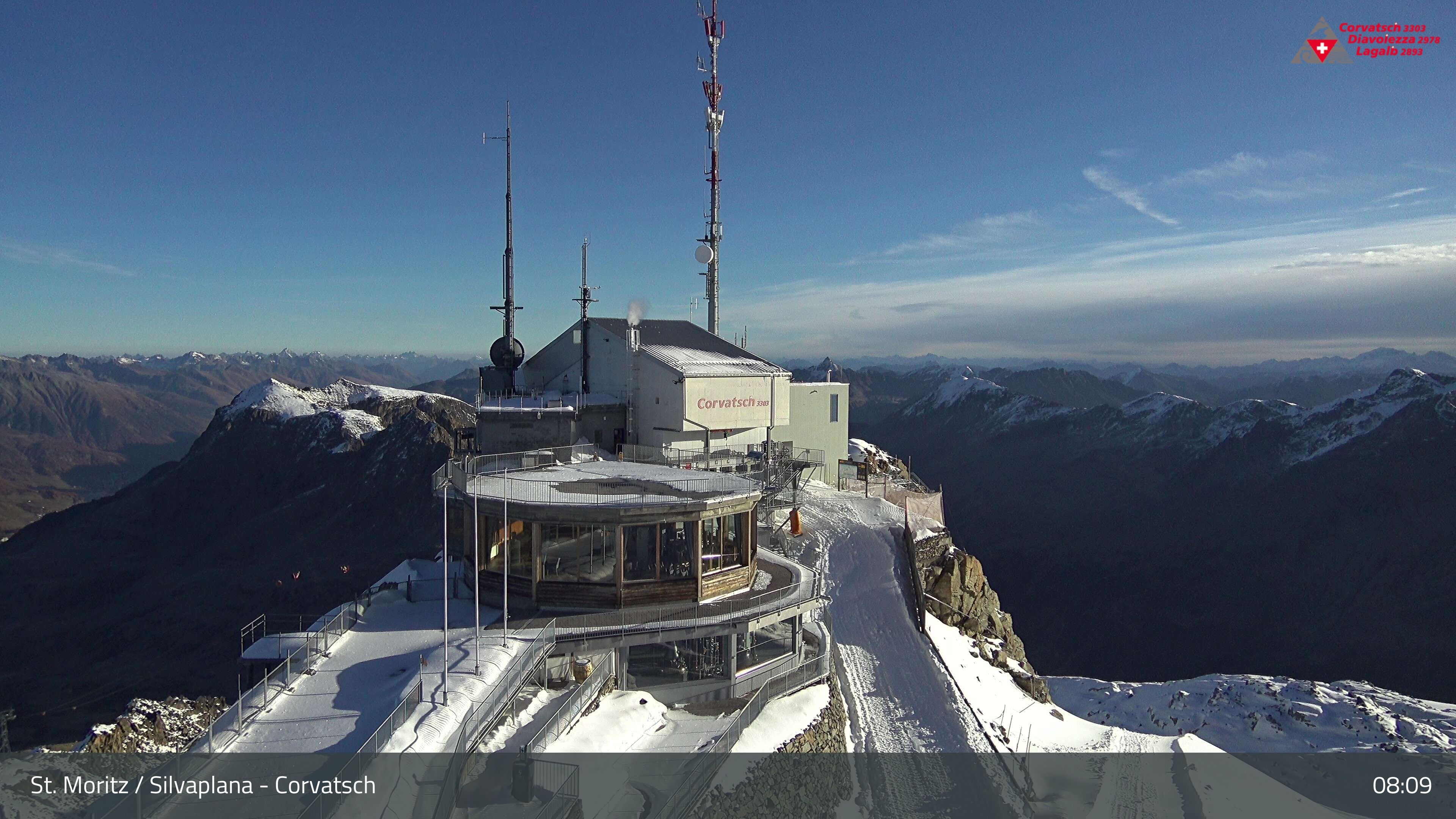 Silvaplana: Corvatsch - Corvatsch, Bergstation Corvatsch 3303