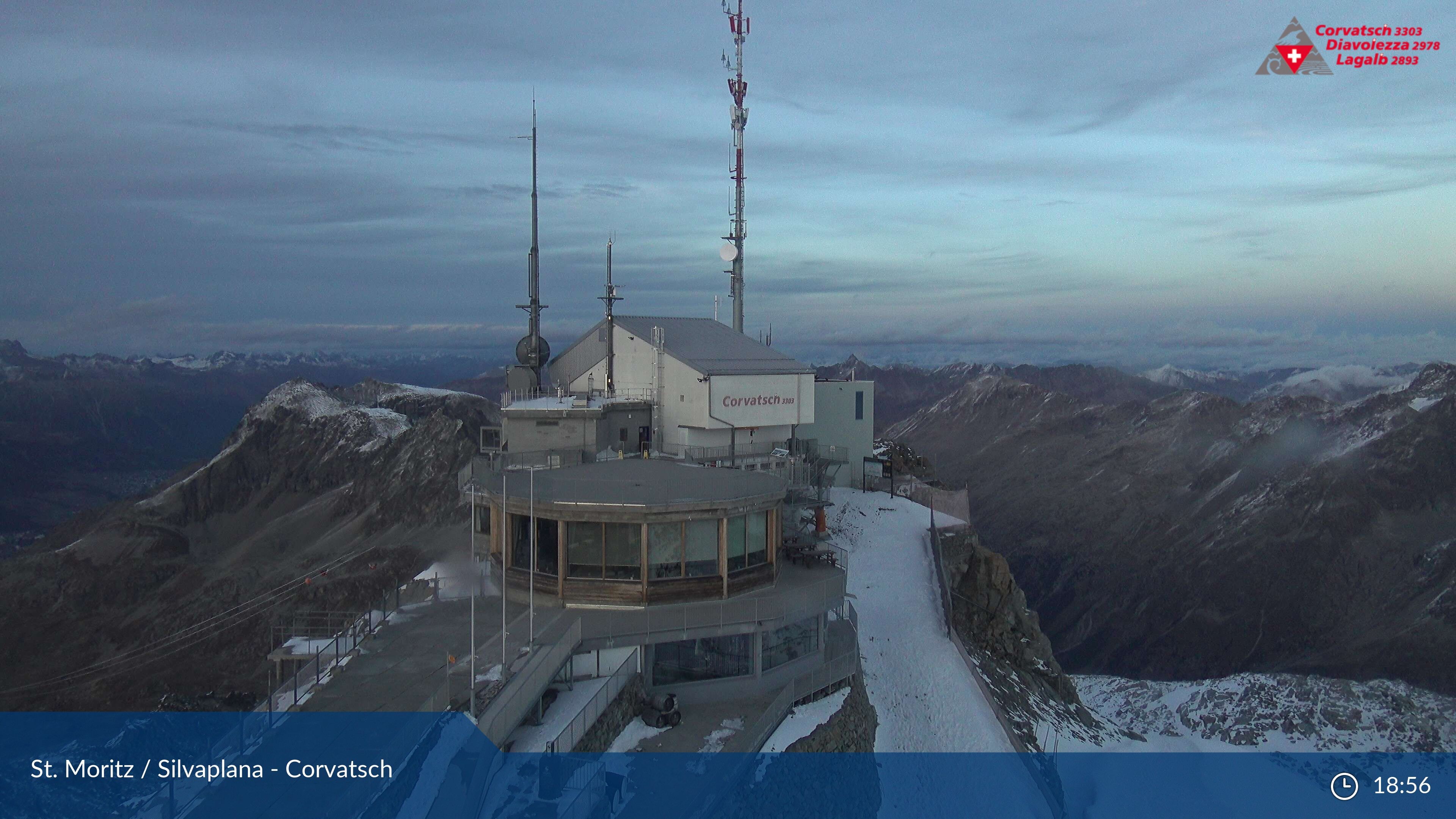 Silvaplana: Corvatsch - Corvatsch, Bergstation Corvatsch 3303