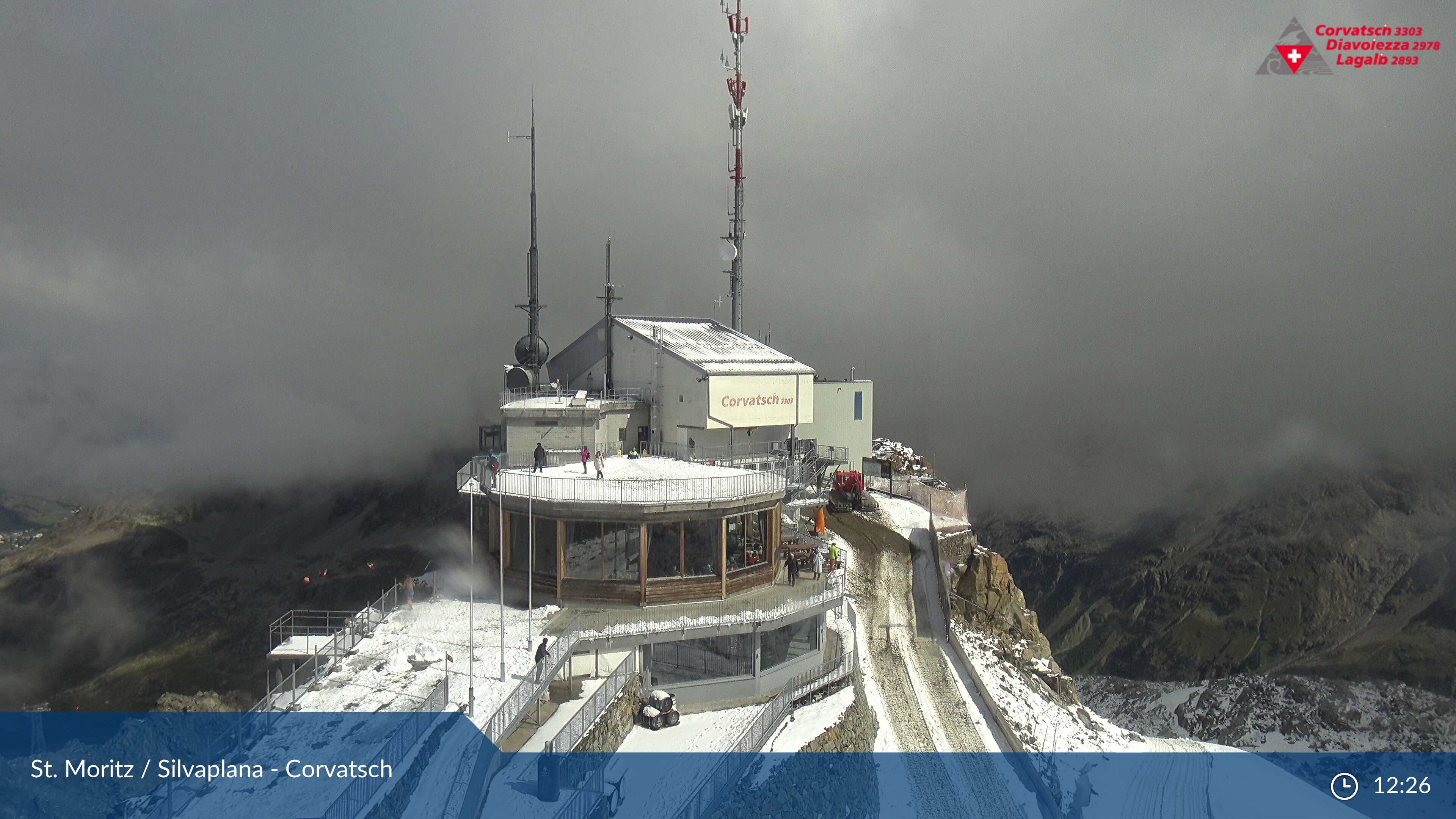 Silvaplana: Corvatsch - Corvatsch, Bergstation Corvatsch 3303