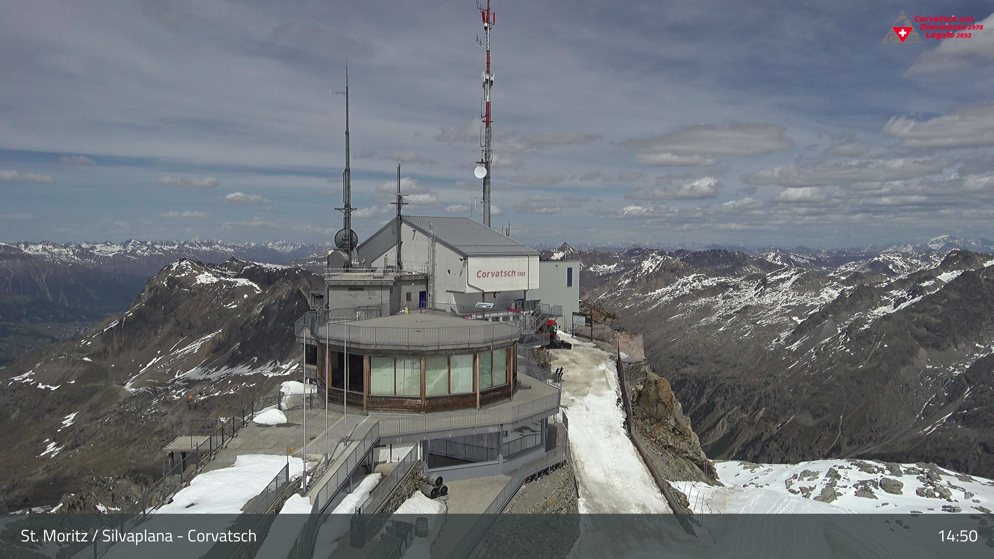 Silvaplana: Corvatsch - Corvatsch, Bergstation Corvatsch 3303