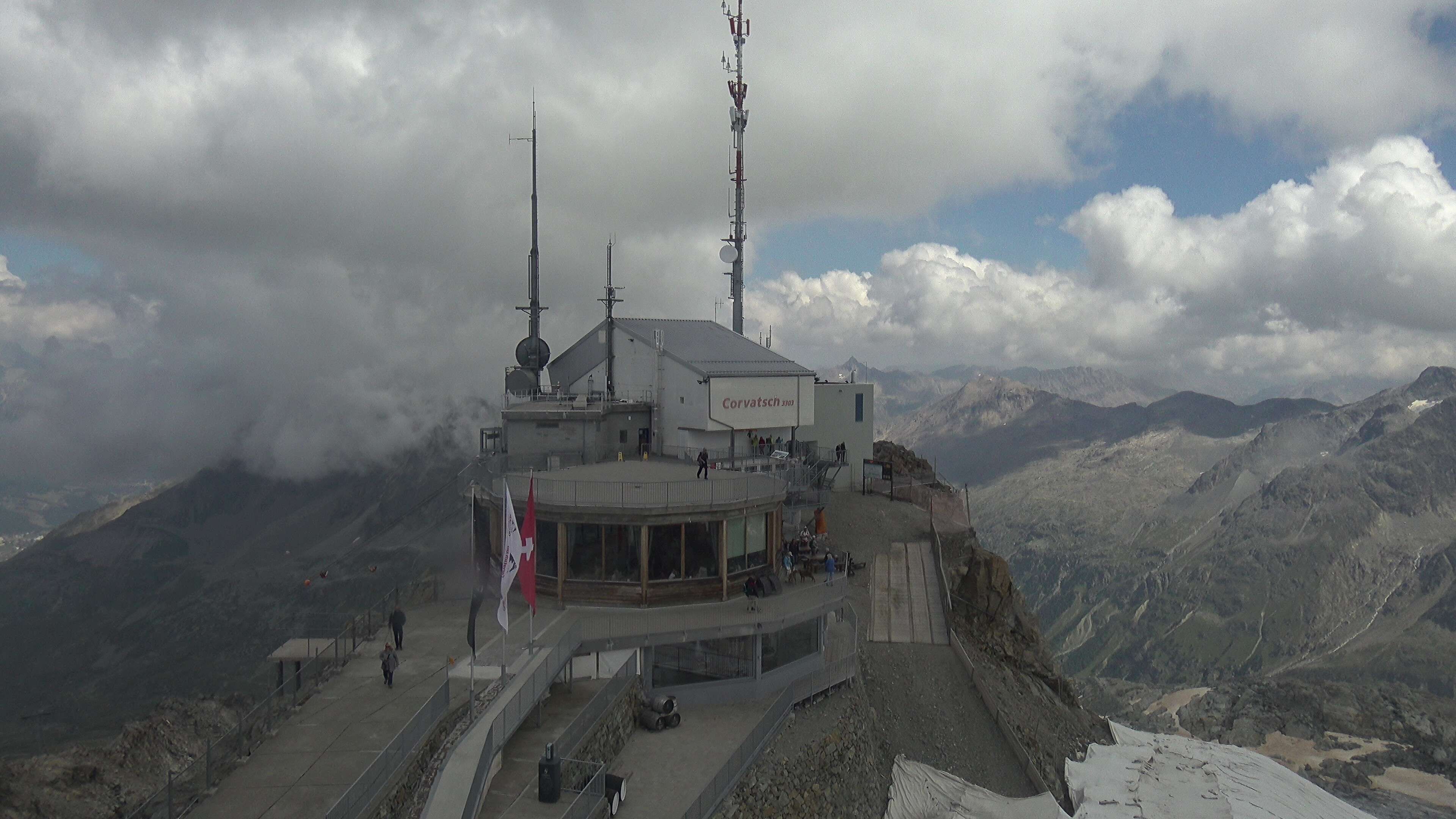 Silvaplana: Corvatsch - Corvatsch, Bergstation Corvatsch 3303