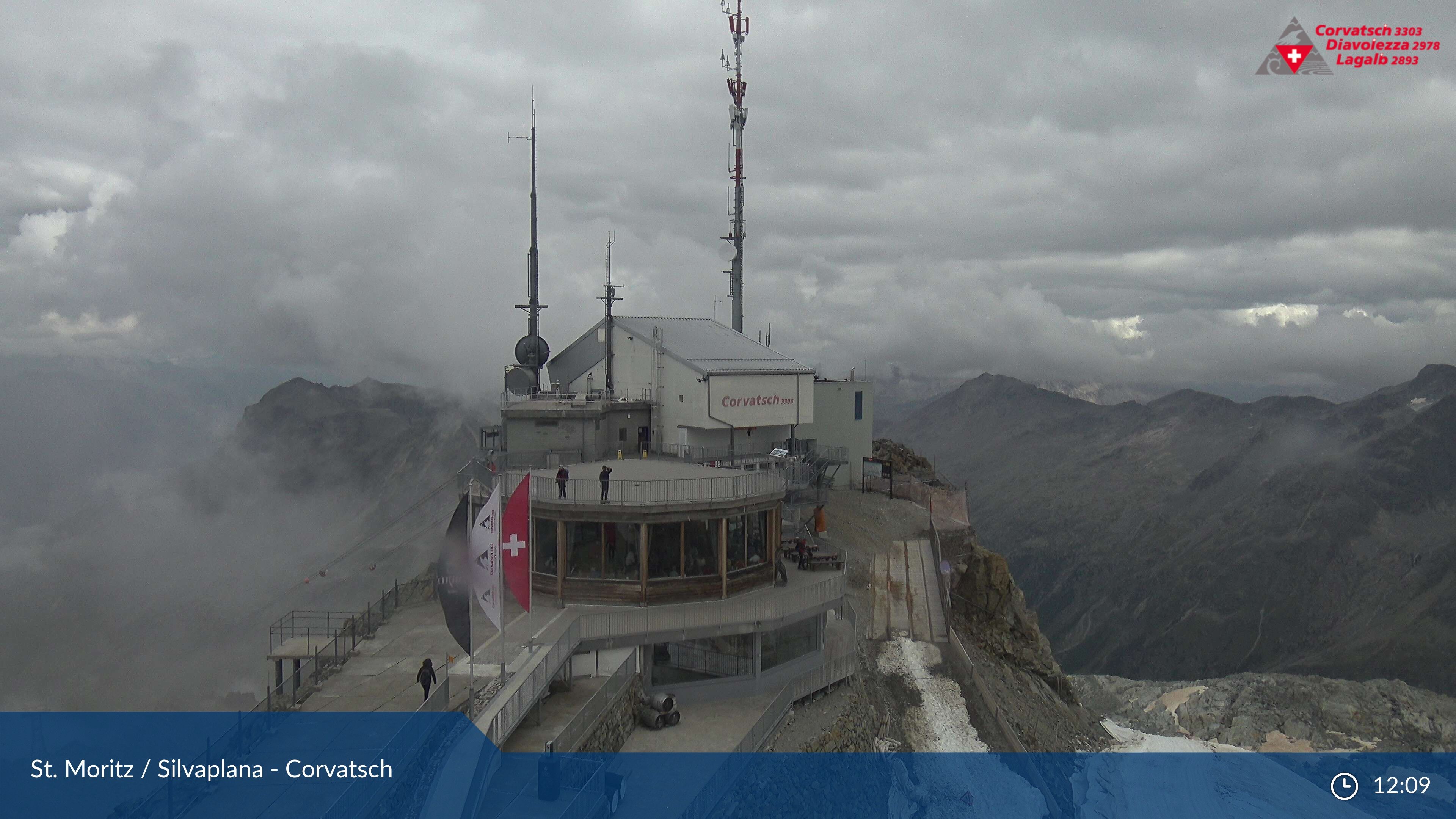 Silvaplana: Corvatsch - Corvatsch, Bergstation Corvatsch 3303