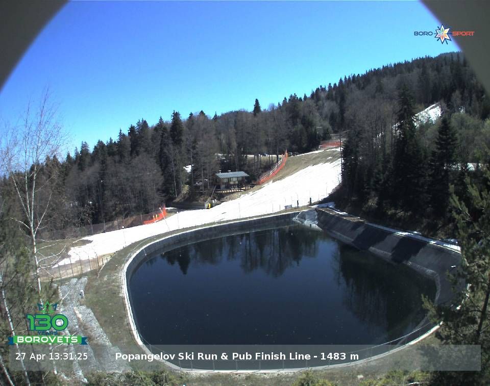 Traffic Cam Borovets: Rila mountain - Popangelov ski slope, 1483 masl