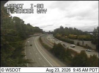 Traffic Cam Mercer Island: I-90 at MP 8: N Mercer Wy