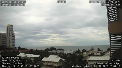 Cha-am East: Thew Talay Weather & Gulf Views