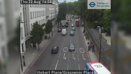 Traffic Cam London: Hobart Place/Grosvenor Place