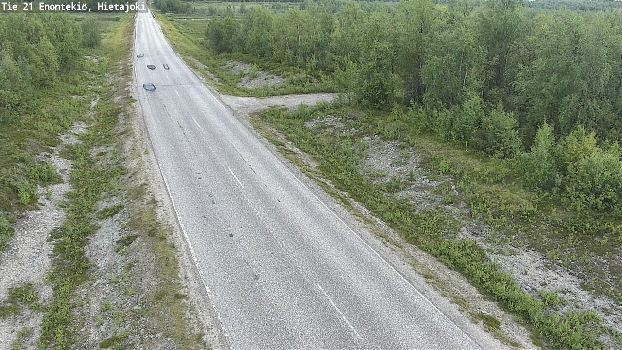 Traffic Cam Enontekio: Tie 21 Enontekiö, Hietajoki - Tornioon