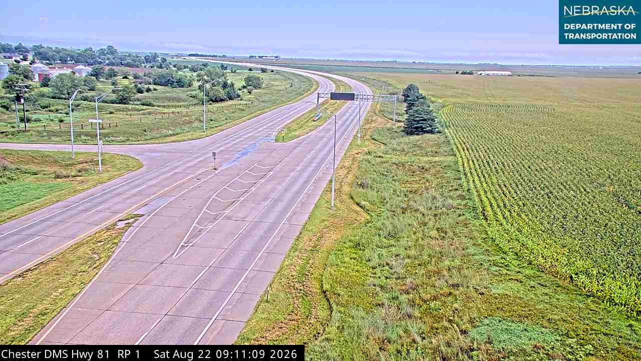 Traffic Cam Chester: US - N of NE-KS line
