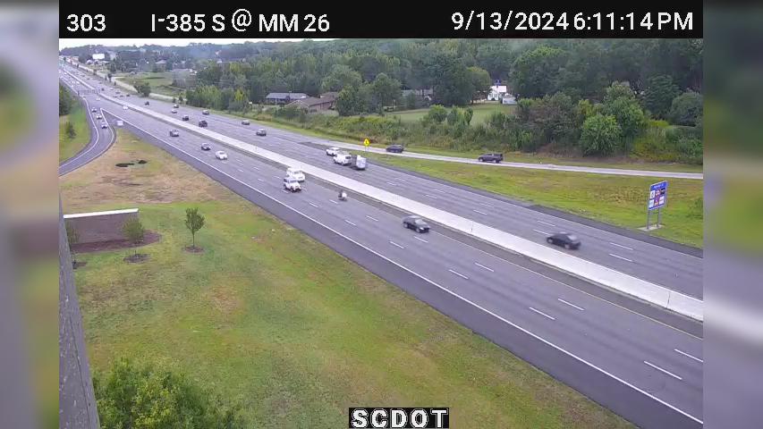 Traffic Cam Fountain Inn: I-385 S @ MM