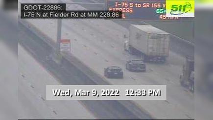 Traffic Cam I-75 NB 1 mile South of Mt Zion Blvd