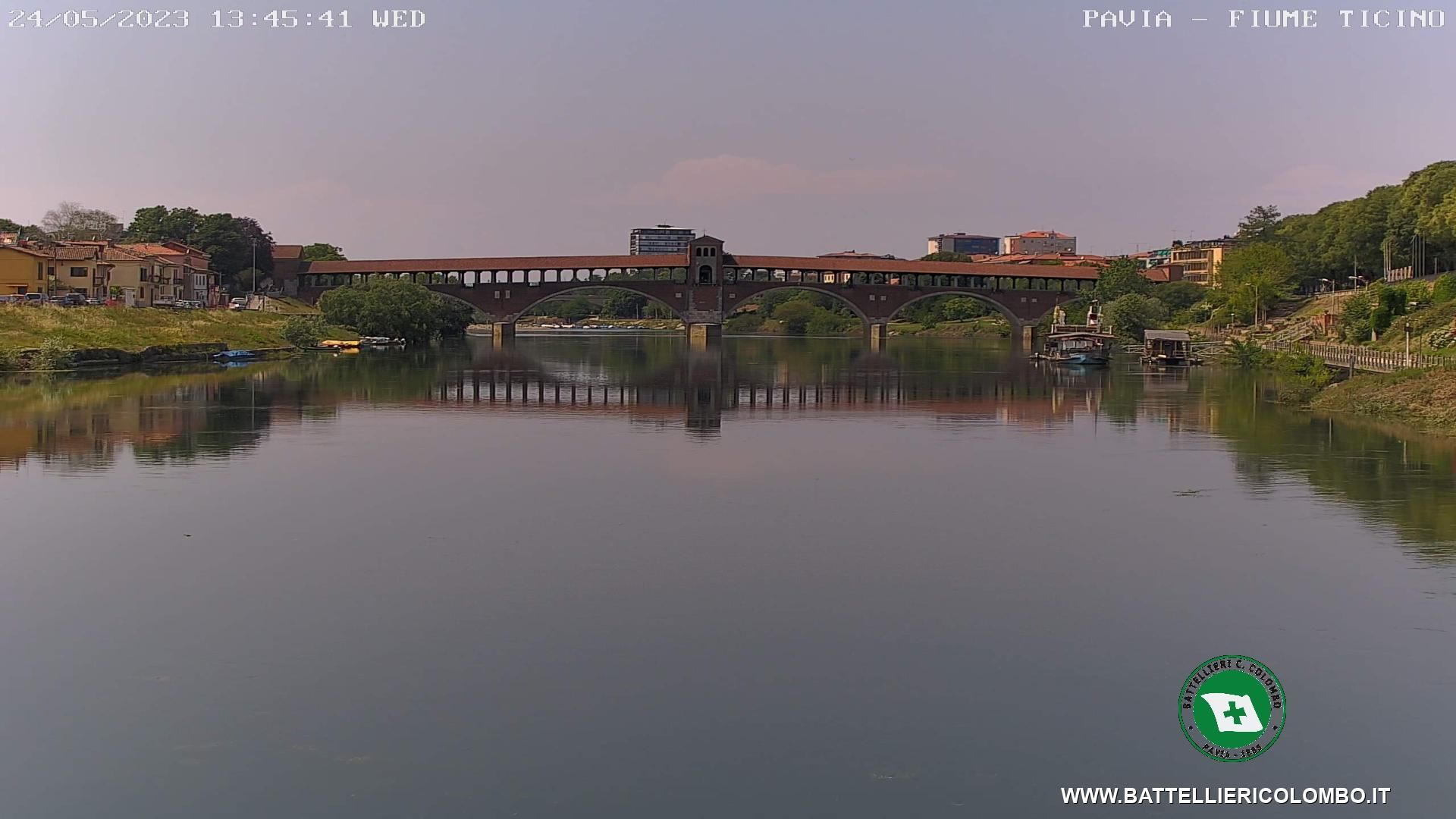 Traffic Cam Pavia › West: Ponte Coperto - Fiume Ticino