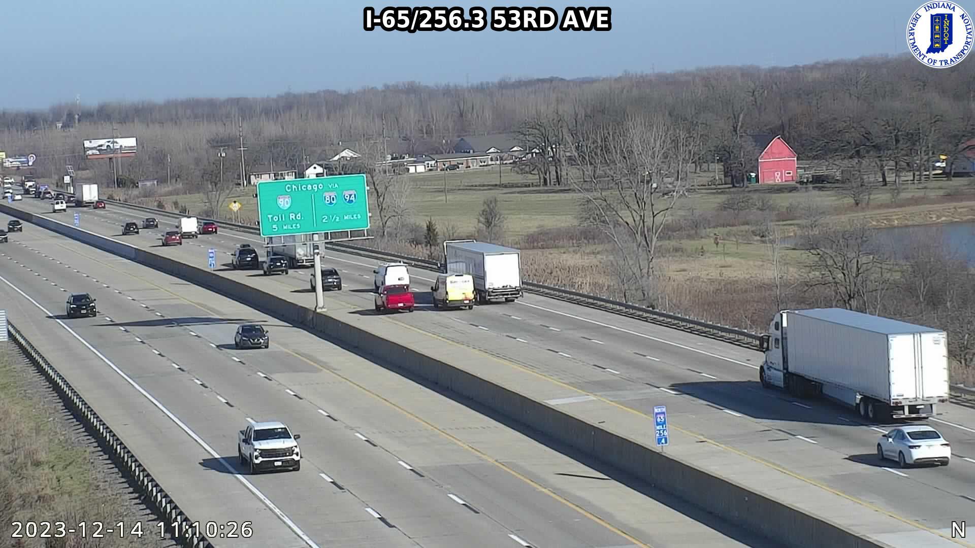 Traffic Cam Merrillville: I-65: I-65/256.3 53RD AVE : I-65/256.3 53RD AVE