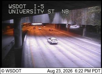Traffic Cam Seattle: I-5 at MP 165.8: University St, NB