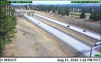 Traffic Cam Spokane: US 395 NSC at MP 166.7: NSC 395 & Perry