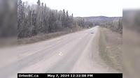 Regional District of Bulkley-Nechako > West: Hwy 16 at Augier Rd, about 22 km east of Burns Lake, looking west - Day time