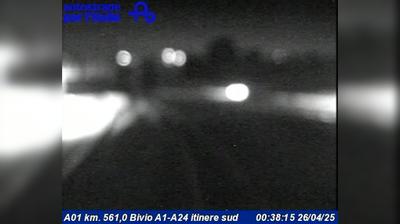 Preview delle webcam di Tivoli: A01 km. 561,0 Bivio A1-A24 itinere sud