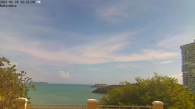 Tageslicht webcam ansicht von Playa Sardinera: Fajardo Bay View from Rabirubia Vacation Rental